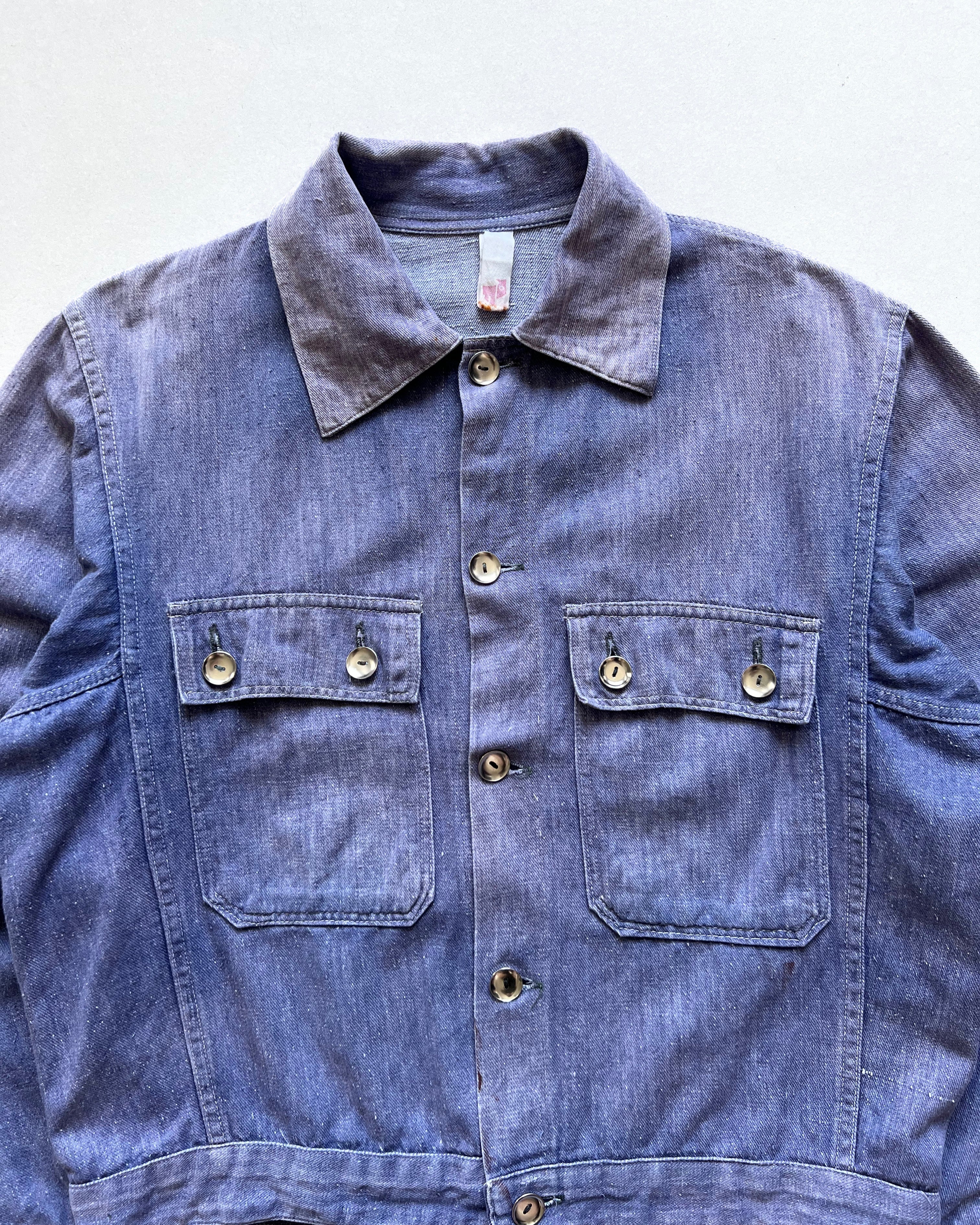 1960S SUN FADED GERMAN WORK JACKET (M)