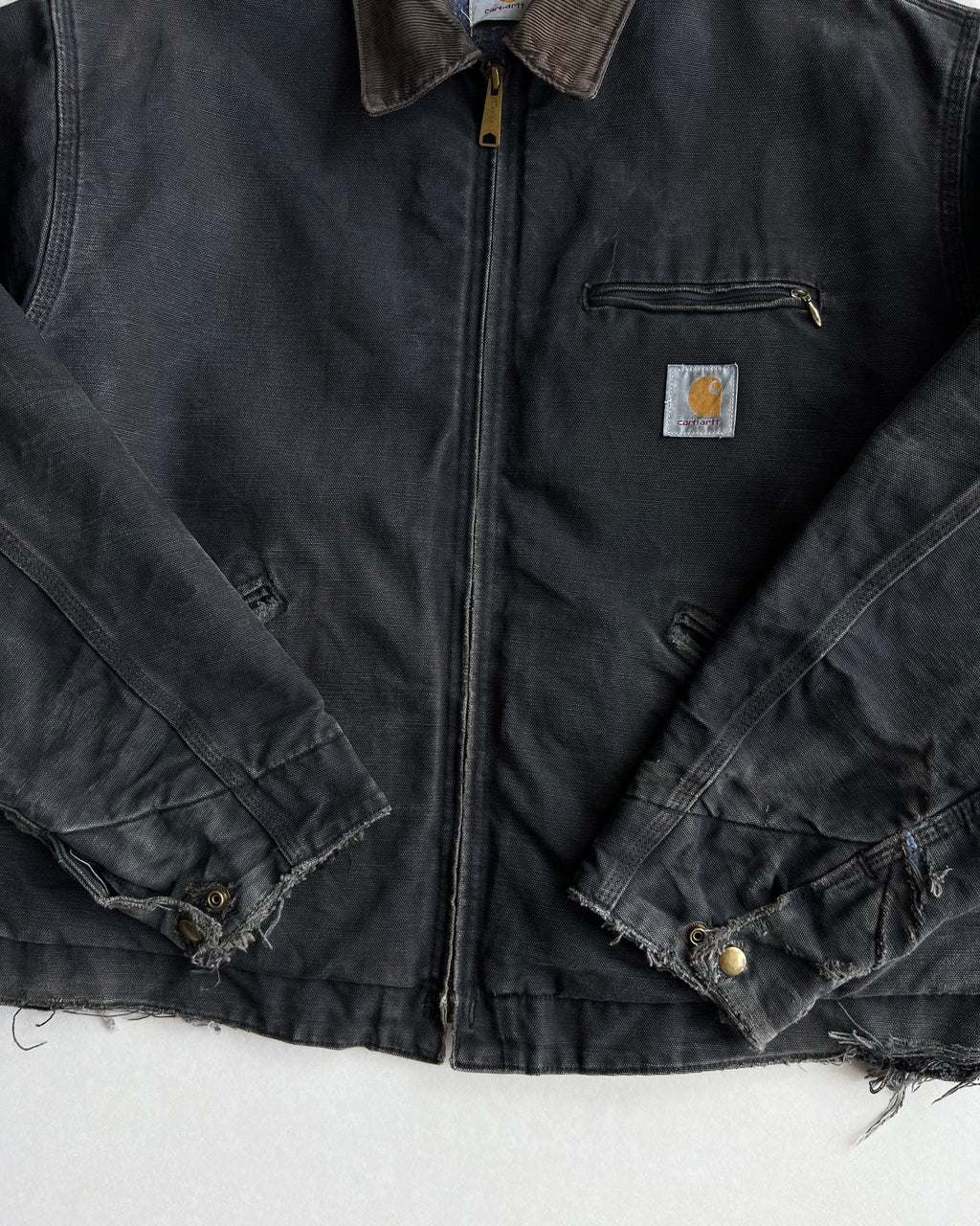 FADED BLACK CARHARTT DETROIT WORK JACKET (L/XL)