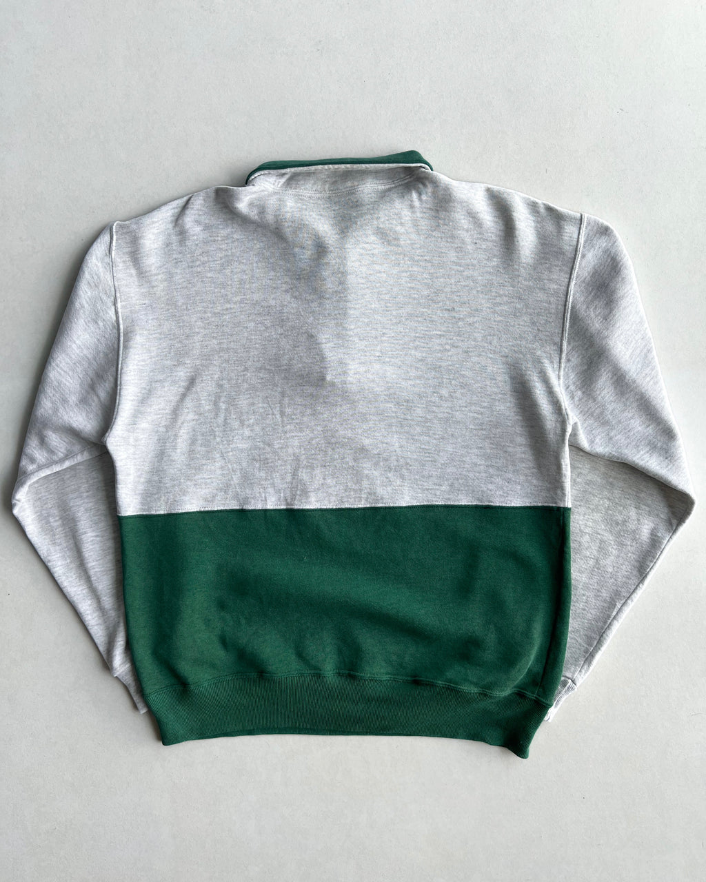 1990S RUSSELL TWO-TONE QUARTER ZIP SWEATSHIRT (L)
