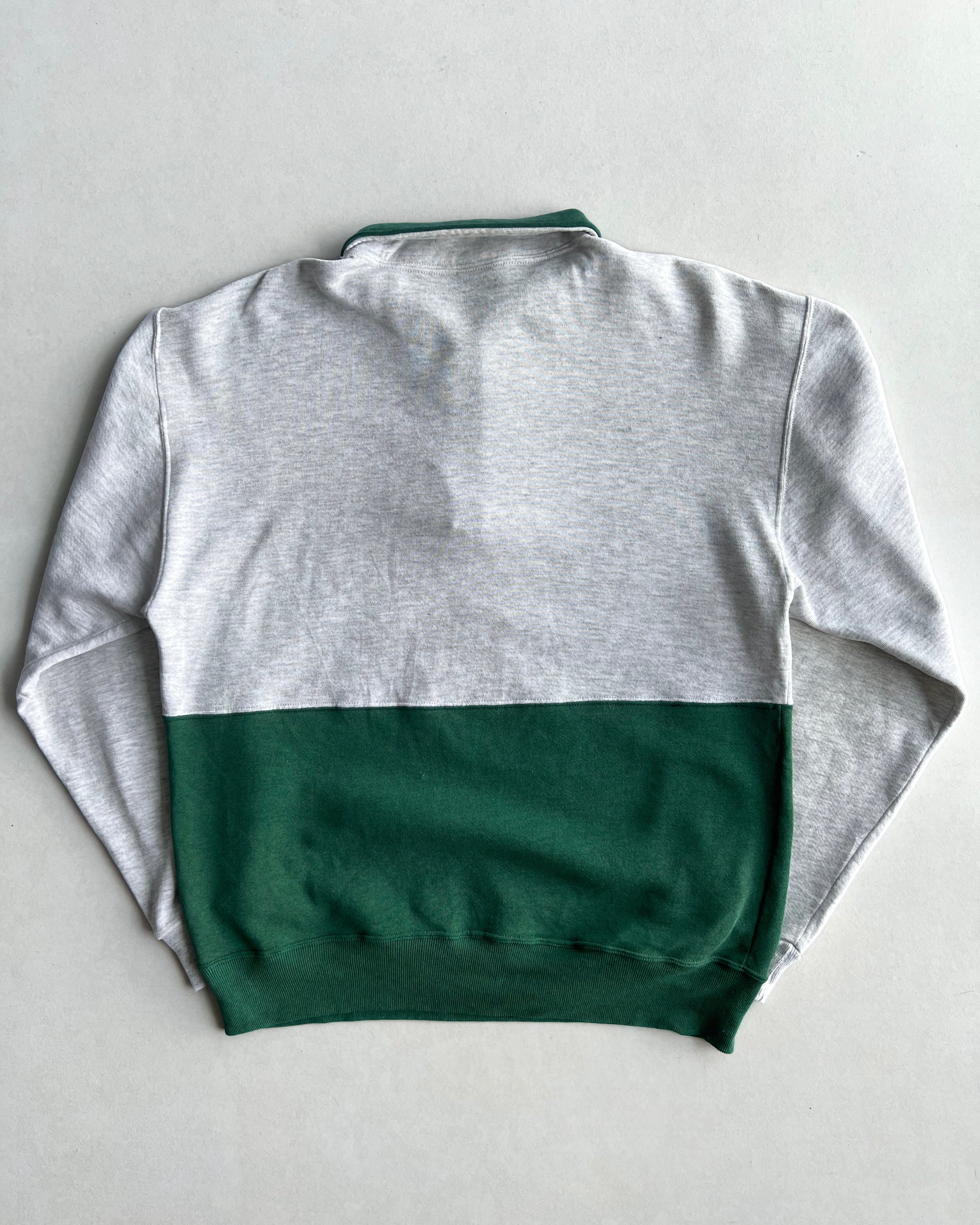1990S RUSSELL TWO-TONE QUARTER ZIP SWEATSHIRT (L)
