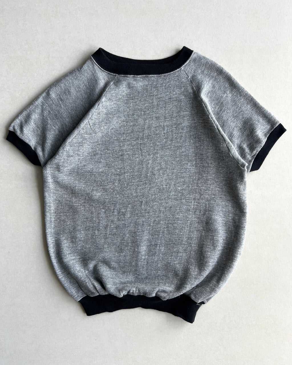 1970S HEATHER GRAY RAGLAN SHORT SLEEVES SWEATSHIRTS (M)