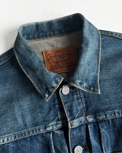 1990S FADED LEVI'S TYPE II SELVEDGE DENIM JACKET (M)