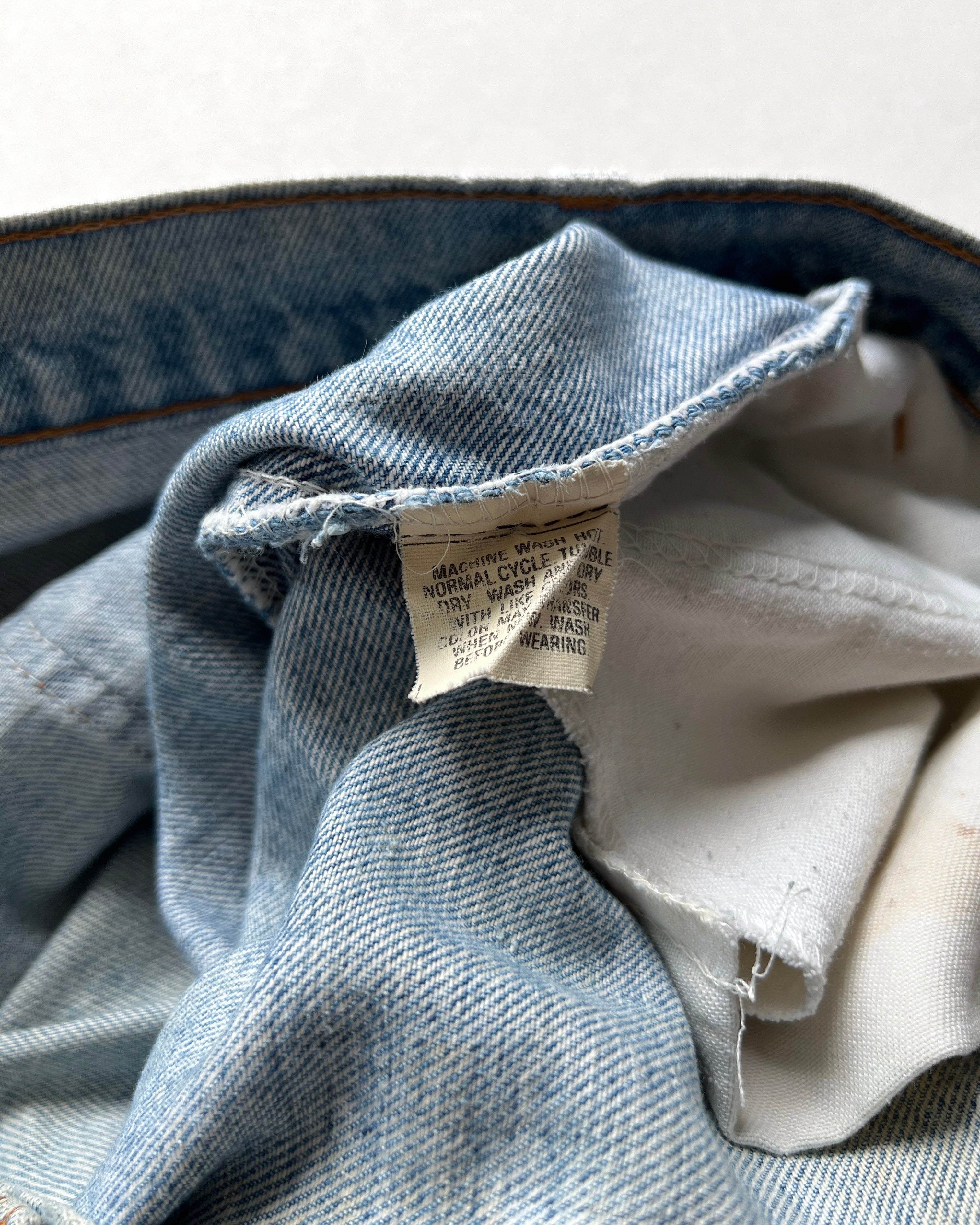 1980S FADED LEVI'S 317 ORANGE TAB FLARE JEANS (34)