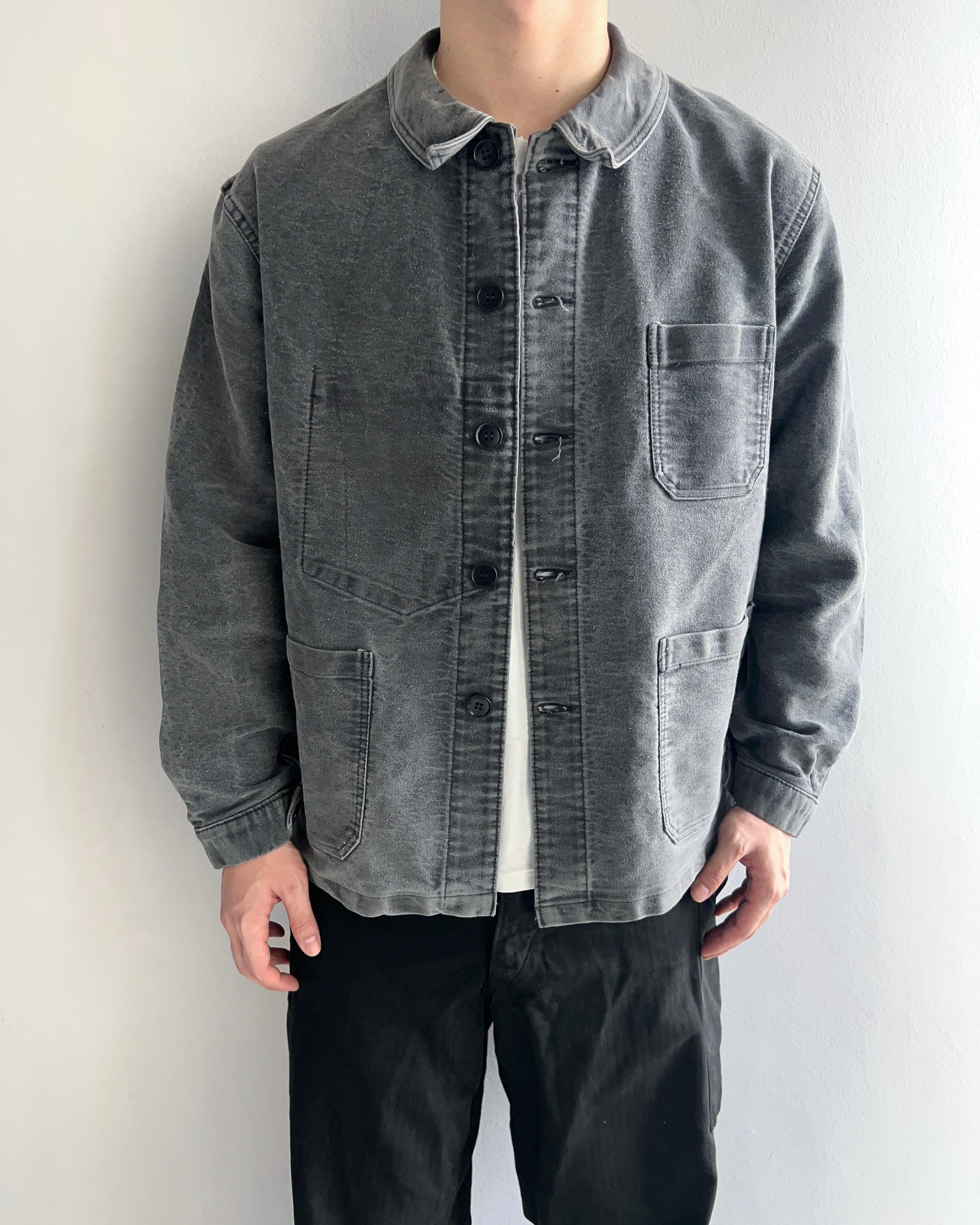 1950S BEAU-FORT MOLESKIN FRENCH WORK CHORE JACKET (L)