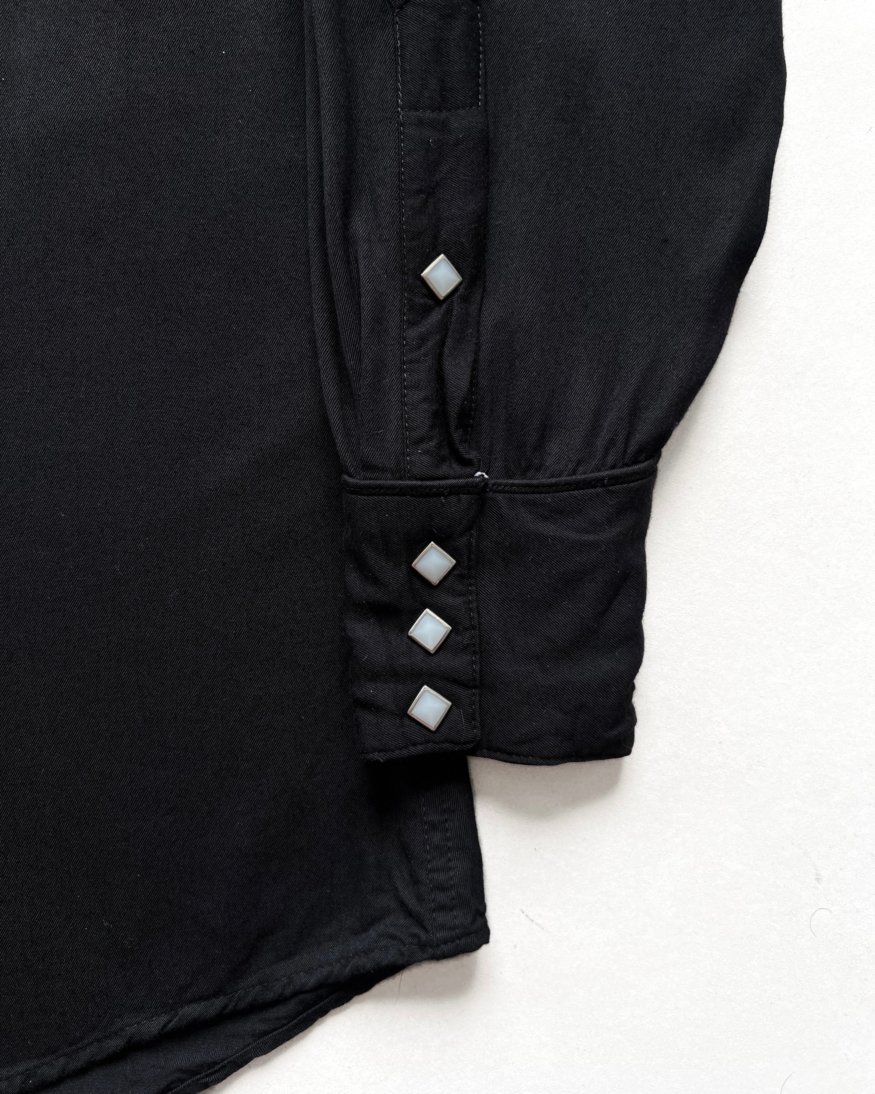 1970S ROCKMOUNT RANCHWEAR RAYON WESTERN SHIRT (M)