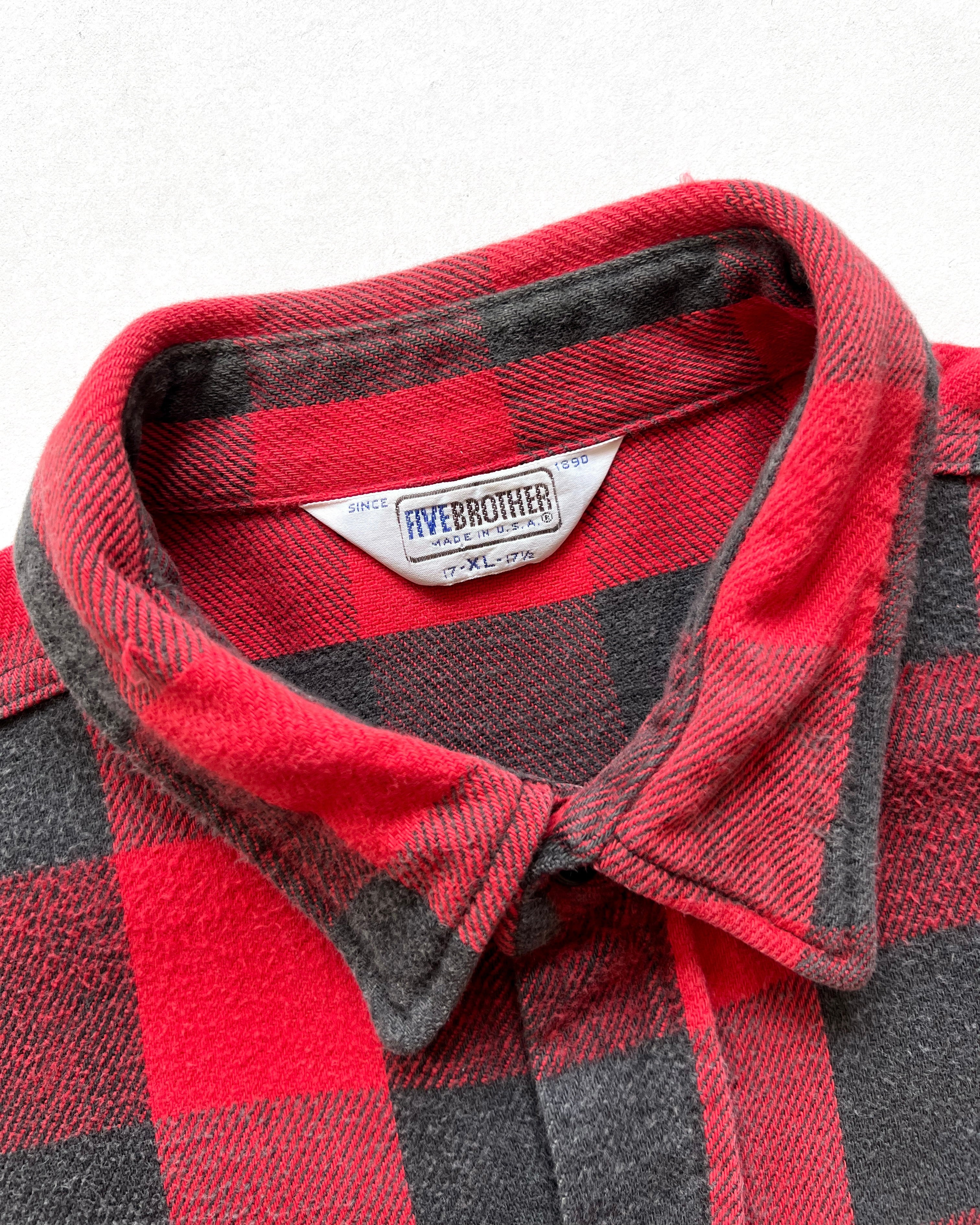 1970S FIVE BROTHER PLAID FLANNEL (XL)