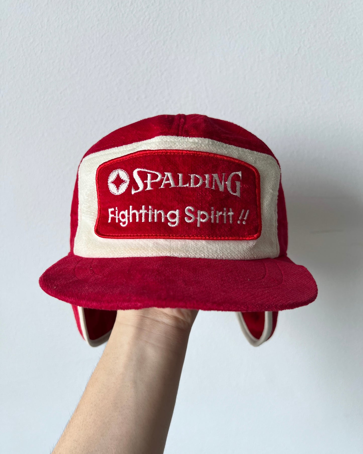 1990S 'SPALDING FIGHTING SPIRIT' VELVET TRUCKER HAT (OS)