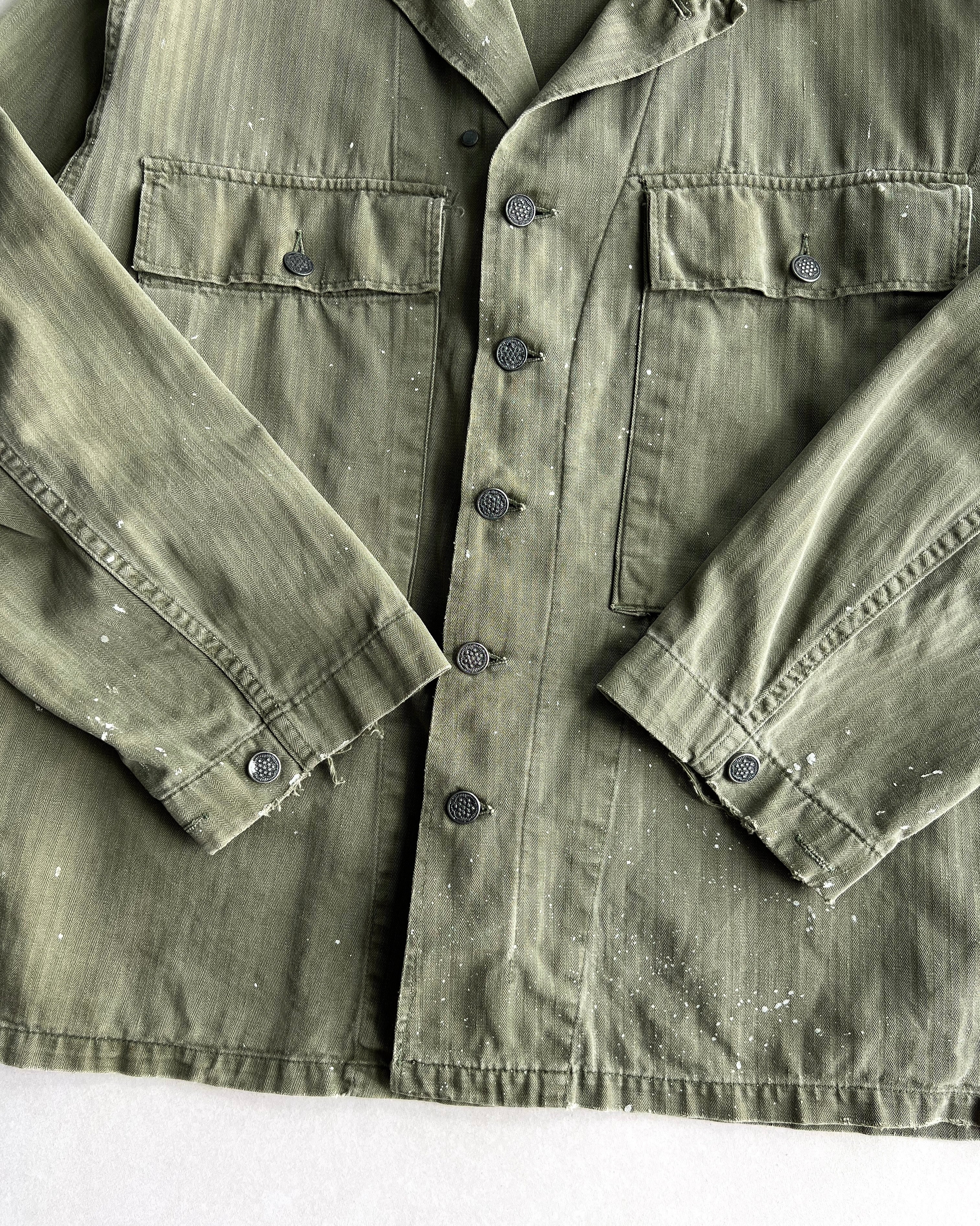 1940S WWII US ARMY HBT 13 STARS M43 JACKET (L)