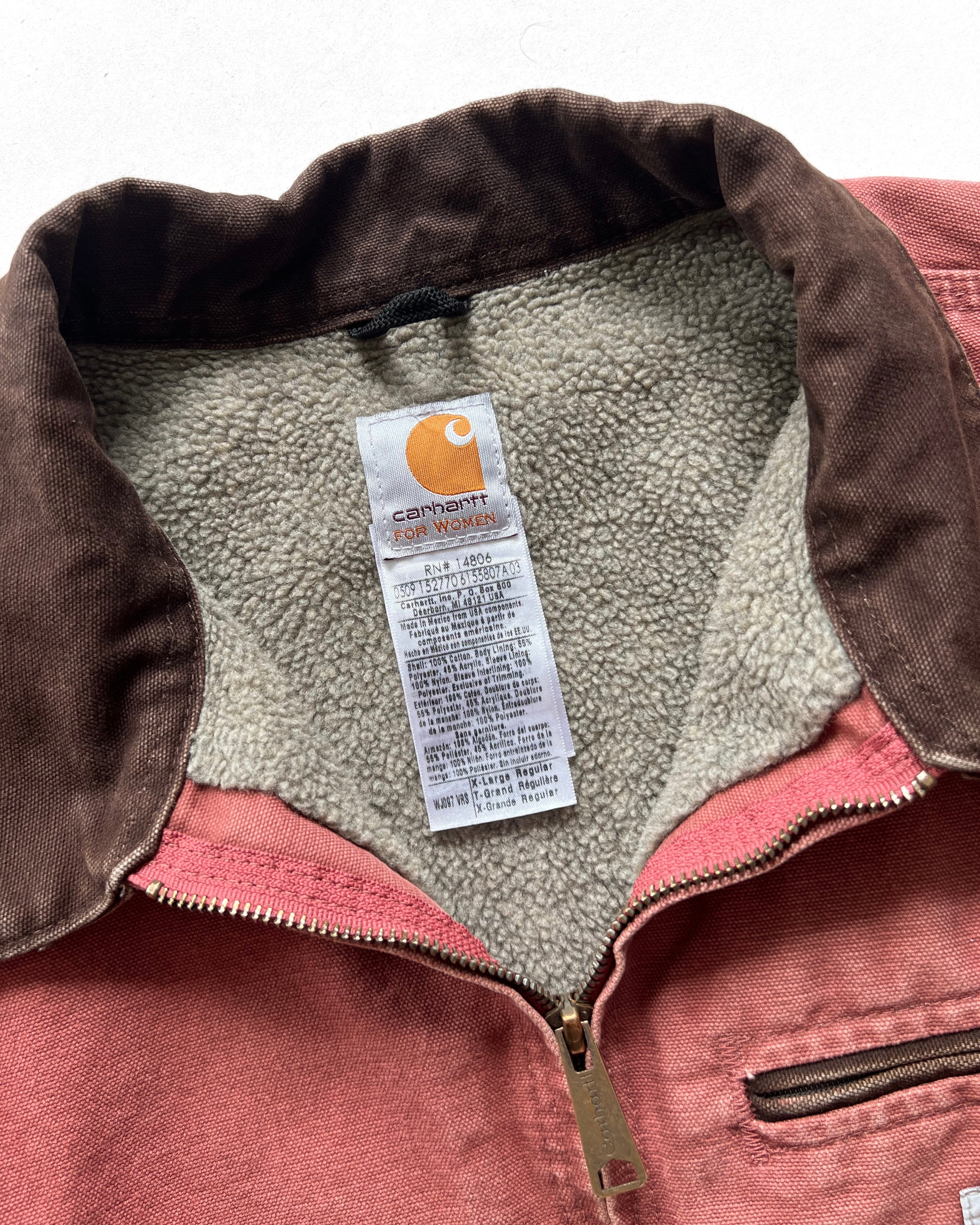 2000S CARHARTT SALMON PINK VRS DETROIT JACKET (XL)