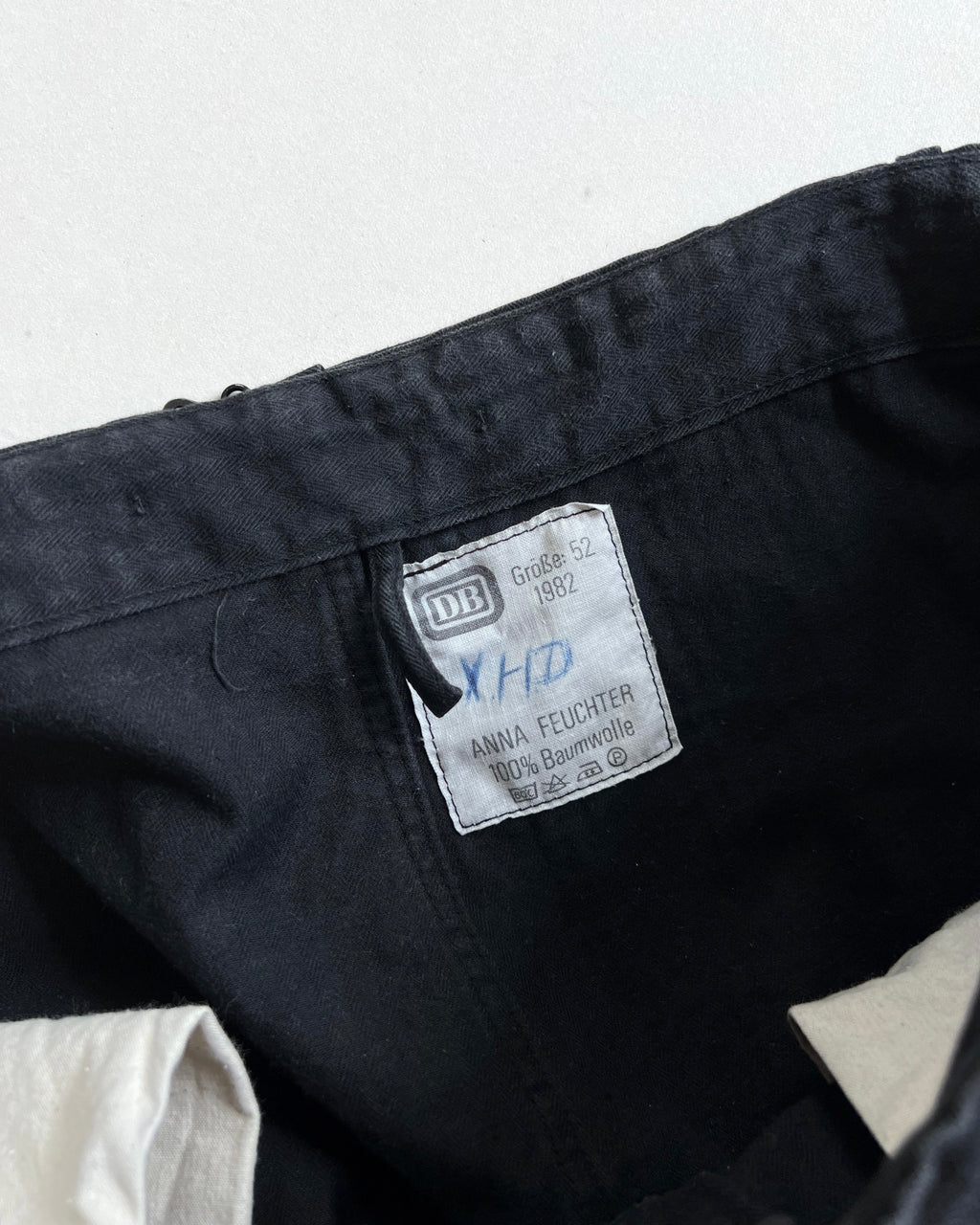 1980S BLACK GERMAN HBT CARPENTER WORK TROUSERS (30-36)