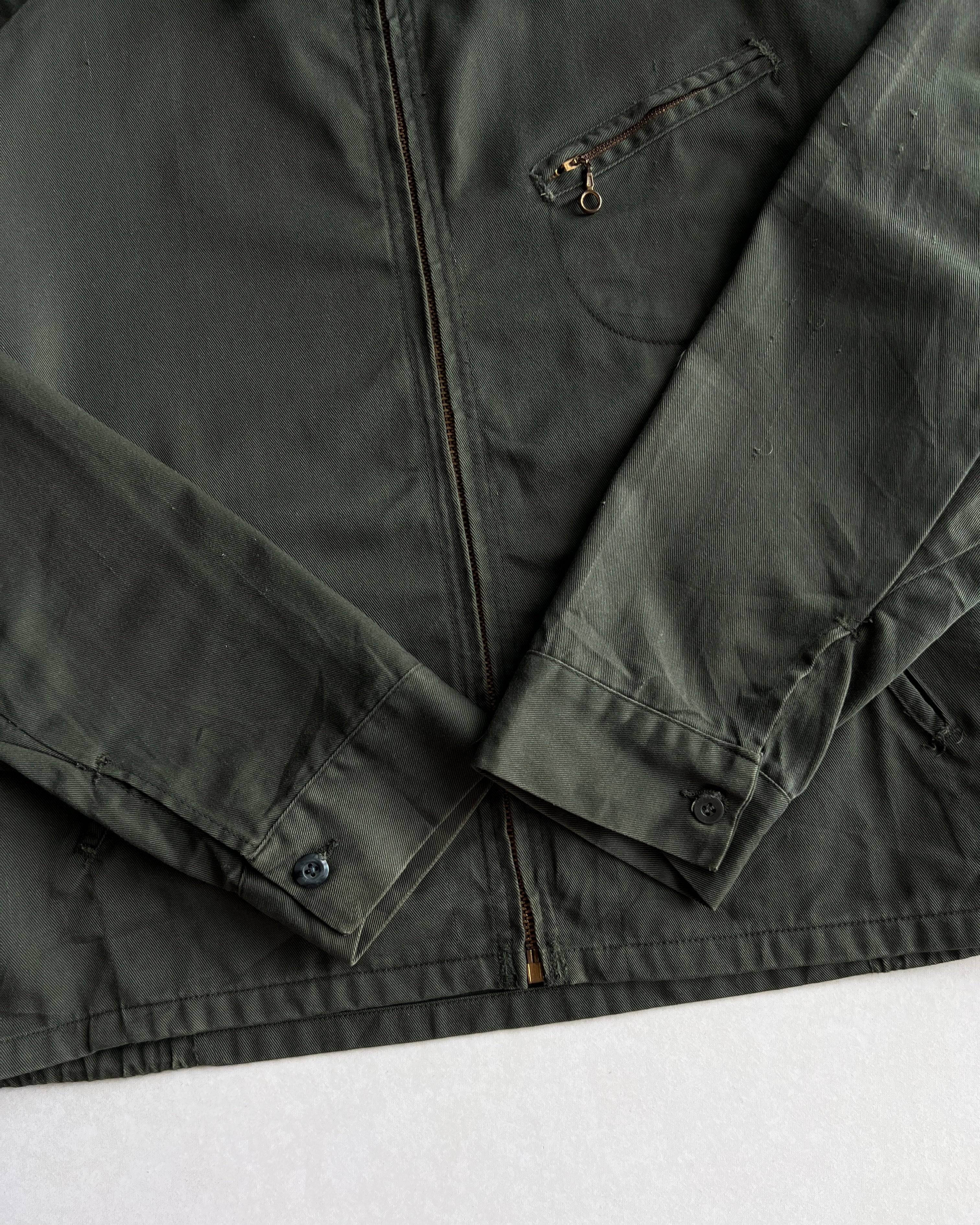 1960S OLIVE KEY IMPERIAL 'D' POCKET WORK JACKET (XL)