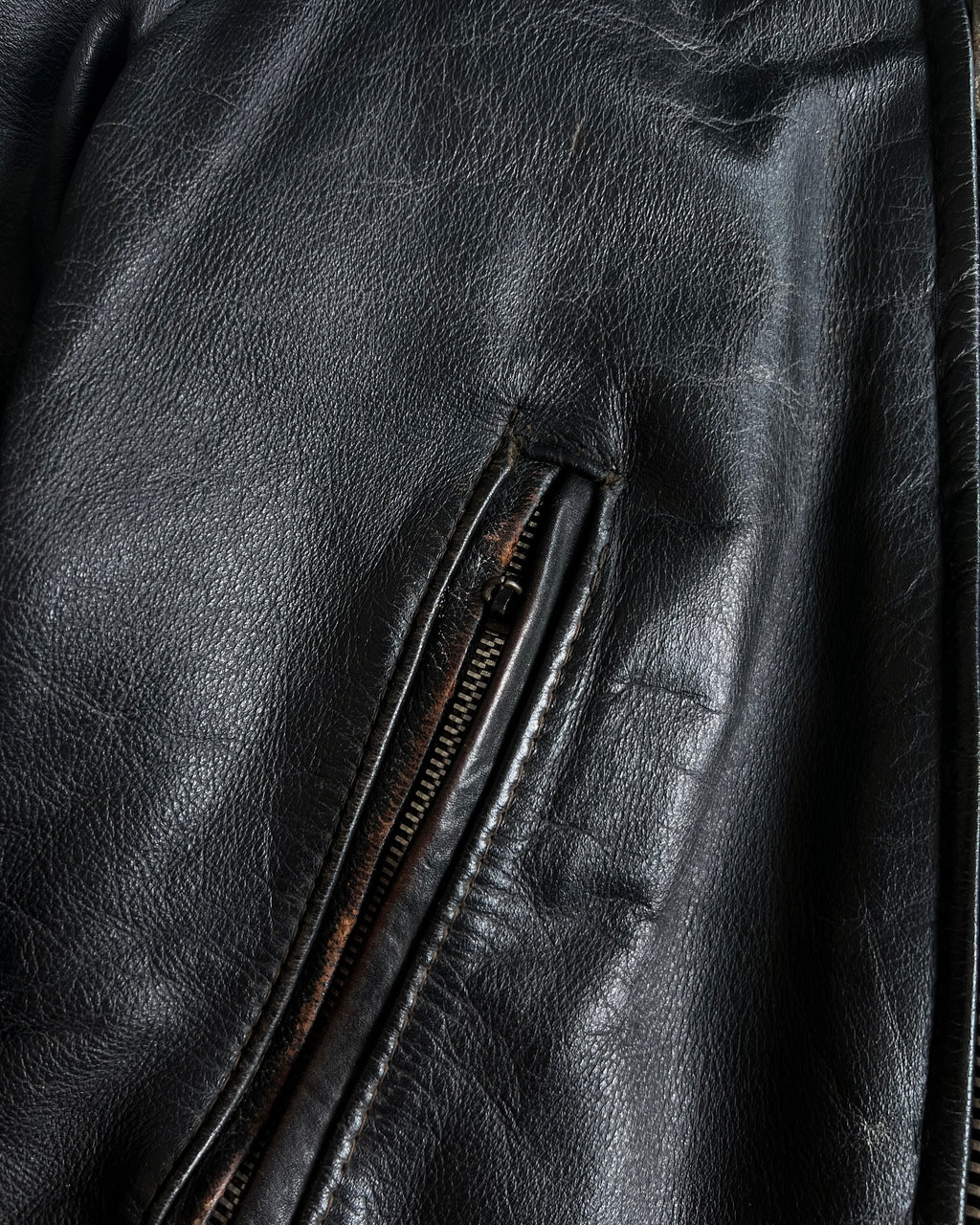 1960S EXCELLED LEATHER BIKER JACKET (M)