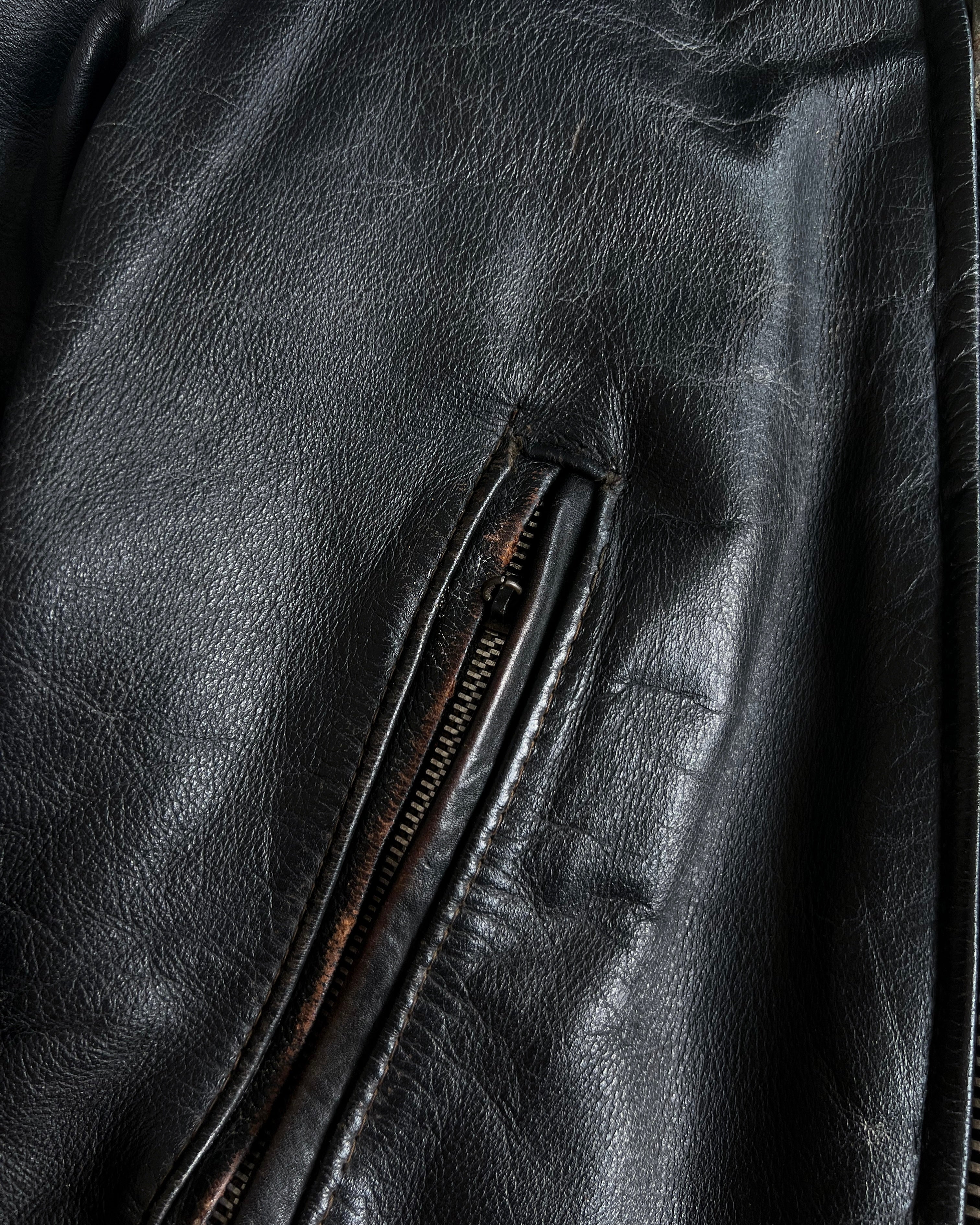 1960S EXCELLED LEATHER BIKER JACKET (M)