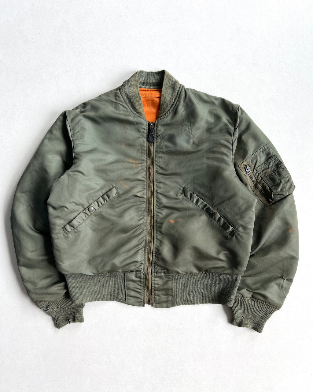 1960S USAF L2-B RAYON FLIGHT BOMBER JACKET (M)