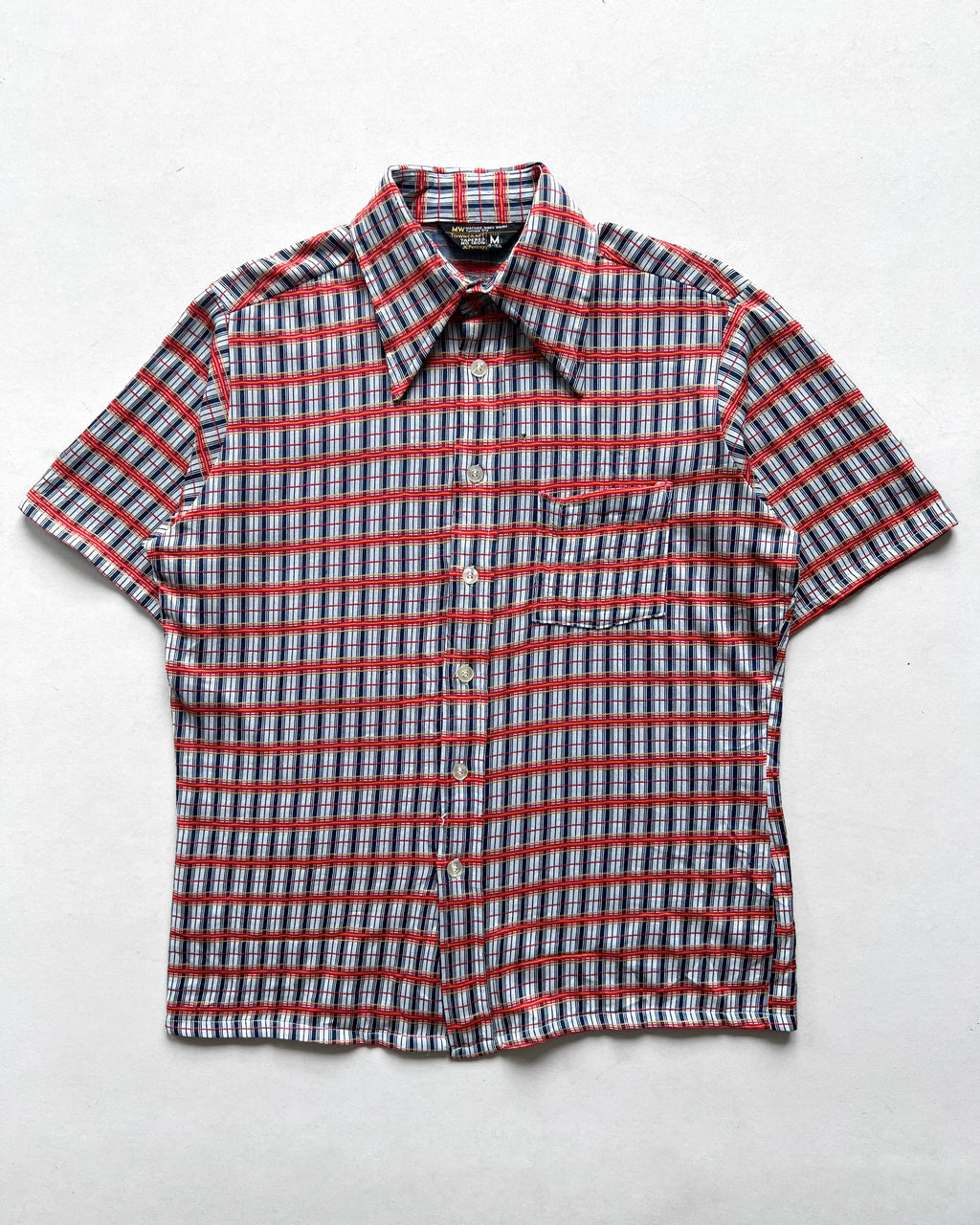 1970S TOWNCRAFT PENNEY CHECKERED SHIRT (M)
