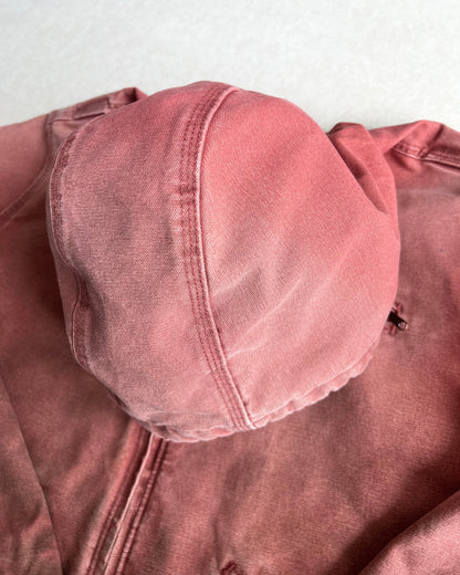 1990S SALMON PINK CARHARTT DETROIT HOODED WORK JACKET (M/L)