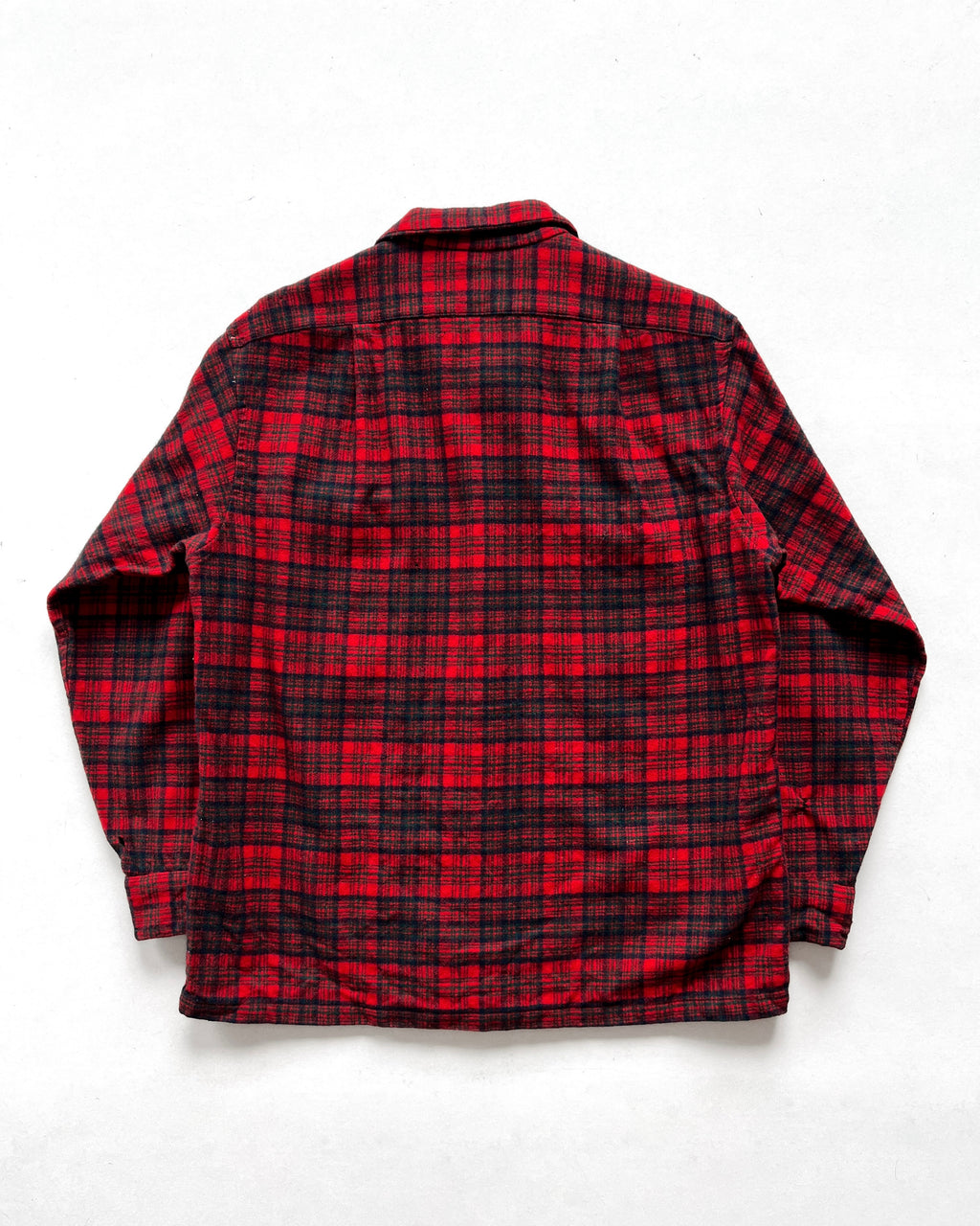 1970S PENDLETON LOOP COLLAR WOOL PLAID SHIRT (L)