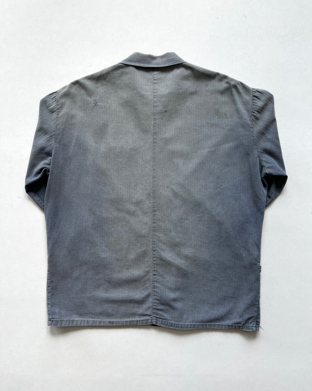 1960S FADED REPAIRED FRENCH HBT WORK JACKET (XL)