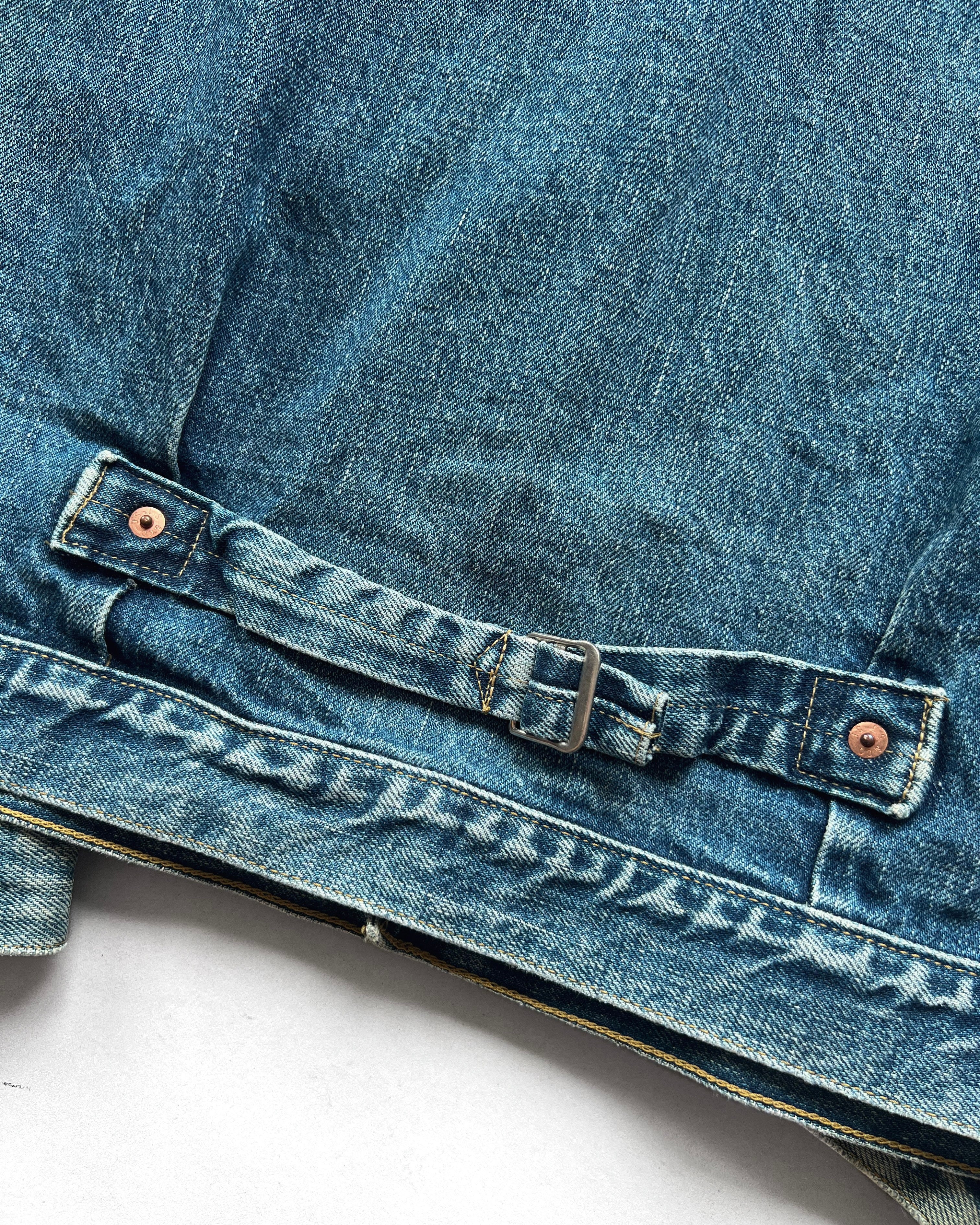 1990S FADED LEVI'S BIG E TYPE I SELVEDGE DENIM JACKET (M)