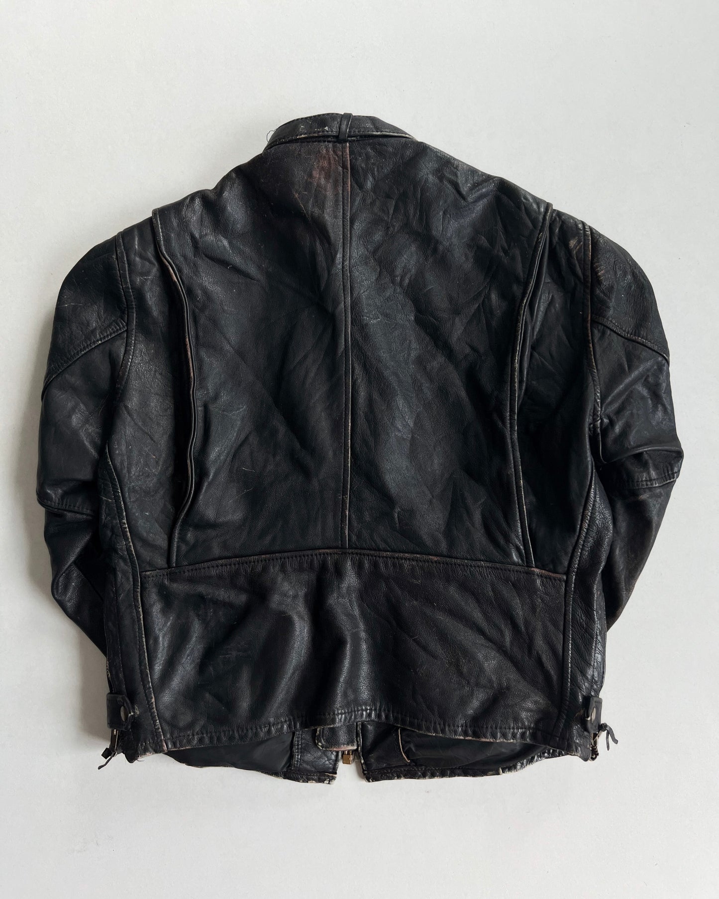 1960S CAFE RACER MOTORCYCLE LEATHER JACKET (L)