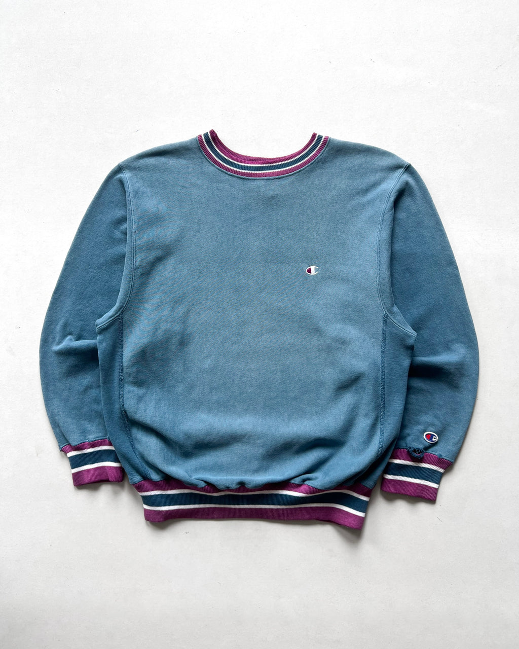 1990S CHAMPION 3-TONES REVERSE WEAVE LOGO SWEATSHIRT (L)