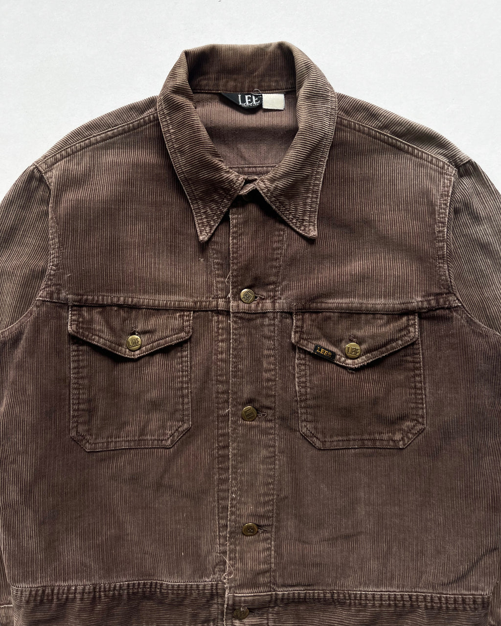 1970S BROWN LEE DOUBLE POCKET CORDUROY JACKET (M)