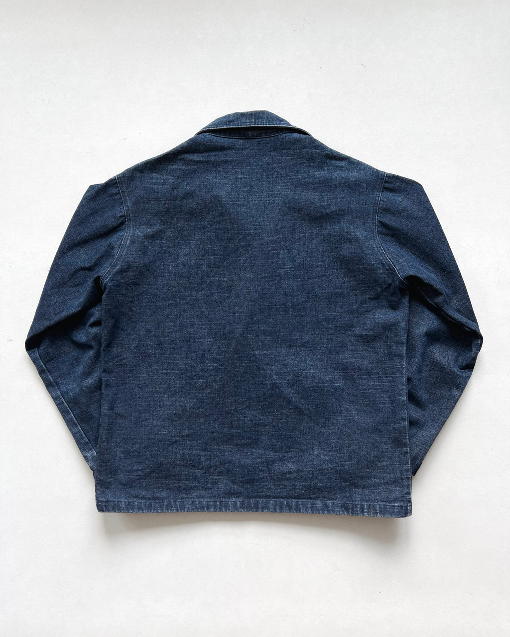 1980S JAPANESE 'D' POCKET BIKER DENIM JACKET (M)