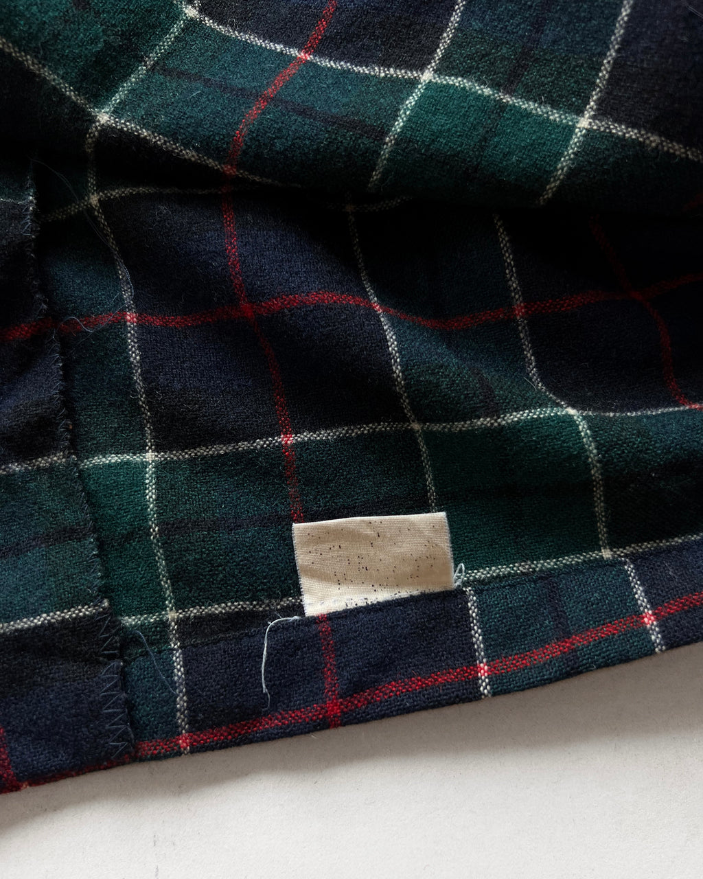 1970S PENDLETON LOOP COLLAR WOOL PLAID SHIRT (L)