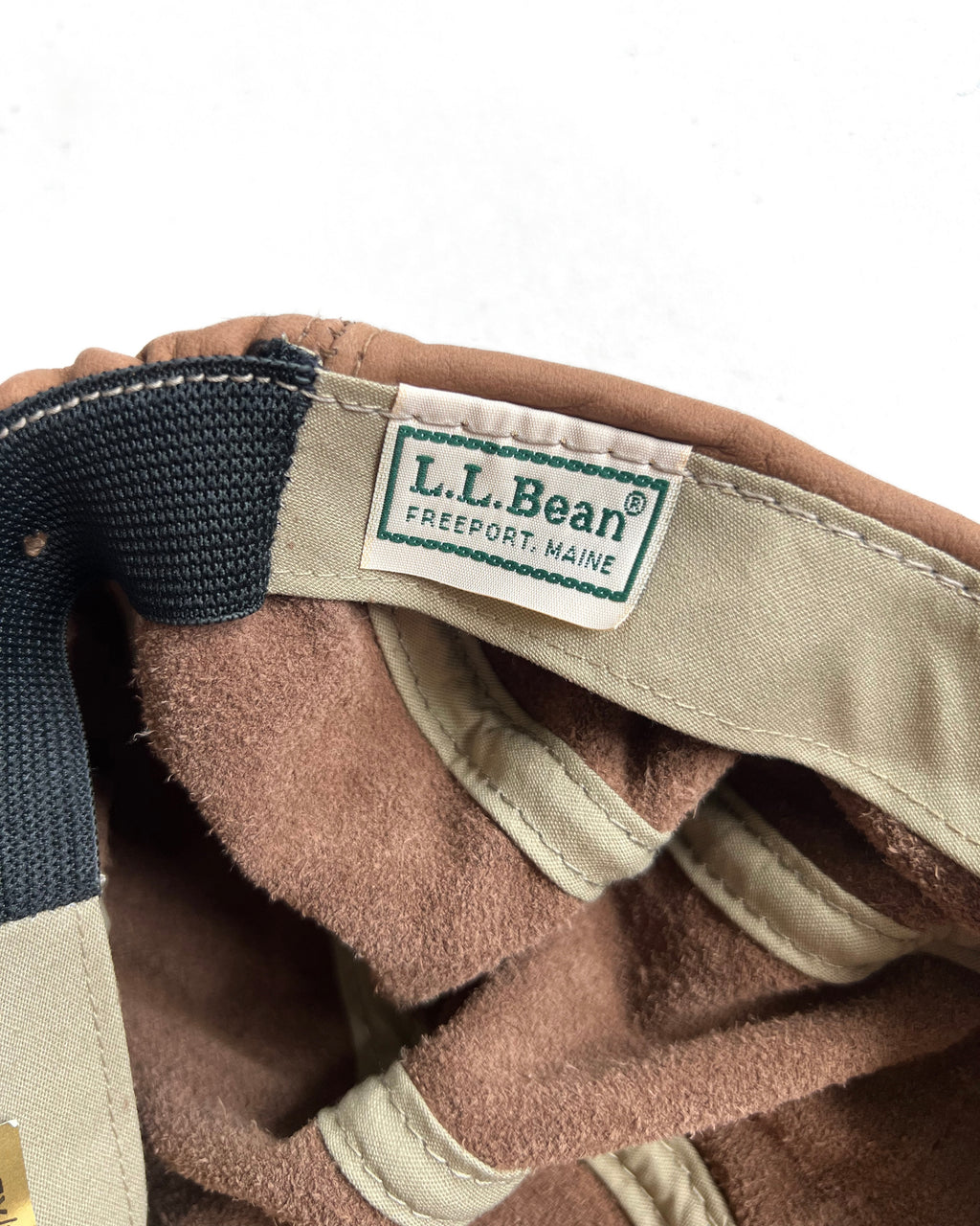 1980S L.L BEAN SUEDE LEATHER CAP (L/XL)