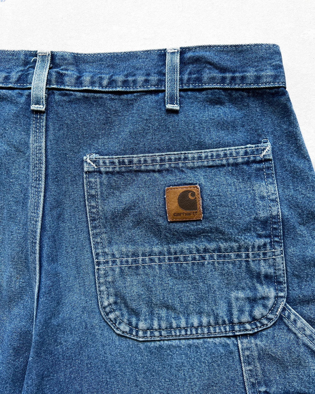 2000S CARHARTT DENIM CARPENTER SHORT (34)
