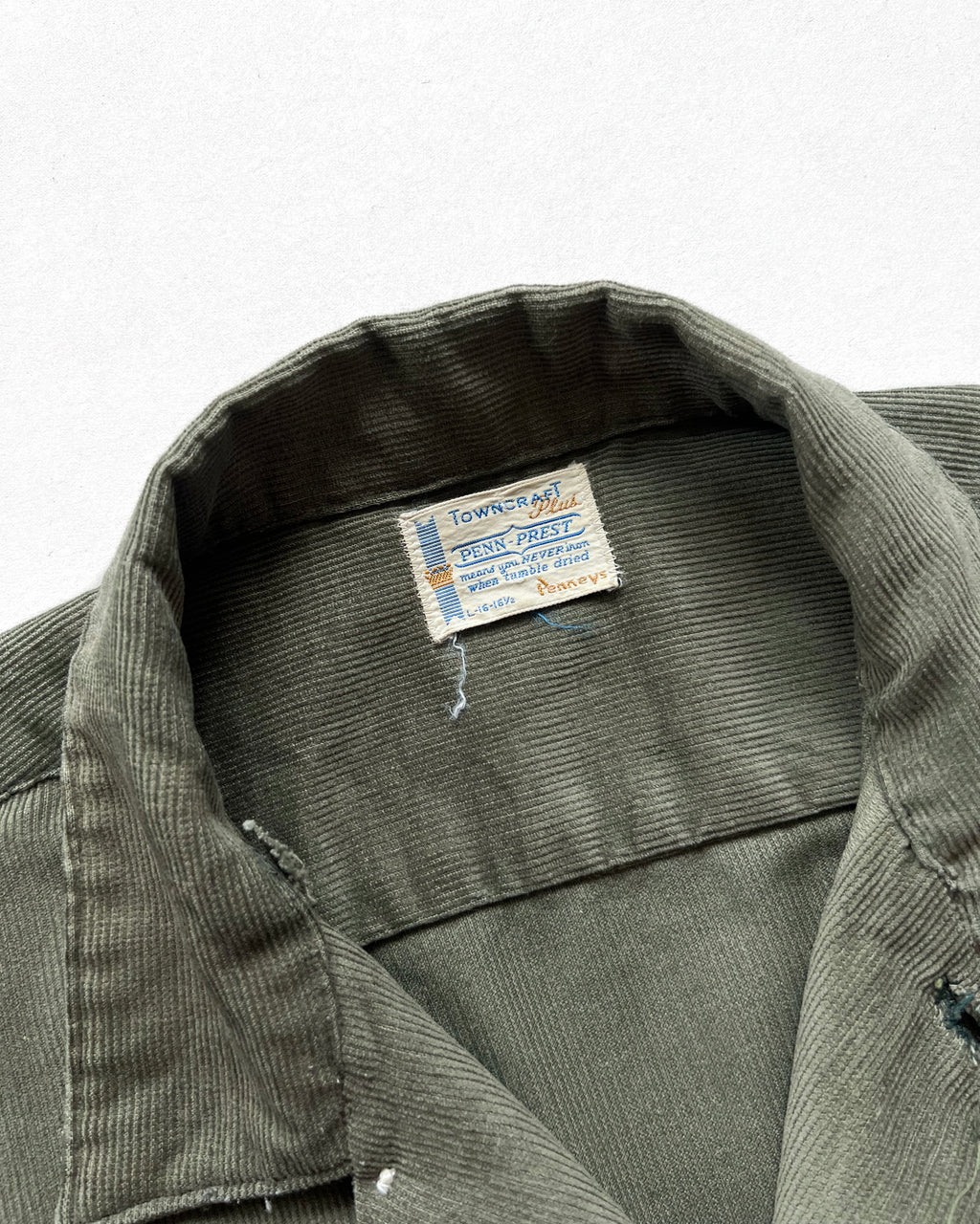 1960S TOWNCRAFT PENNEYS CORDUROY SHIRT (L)