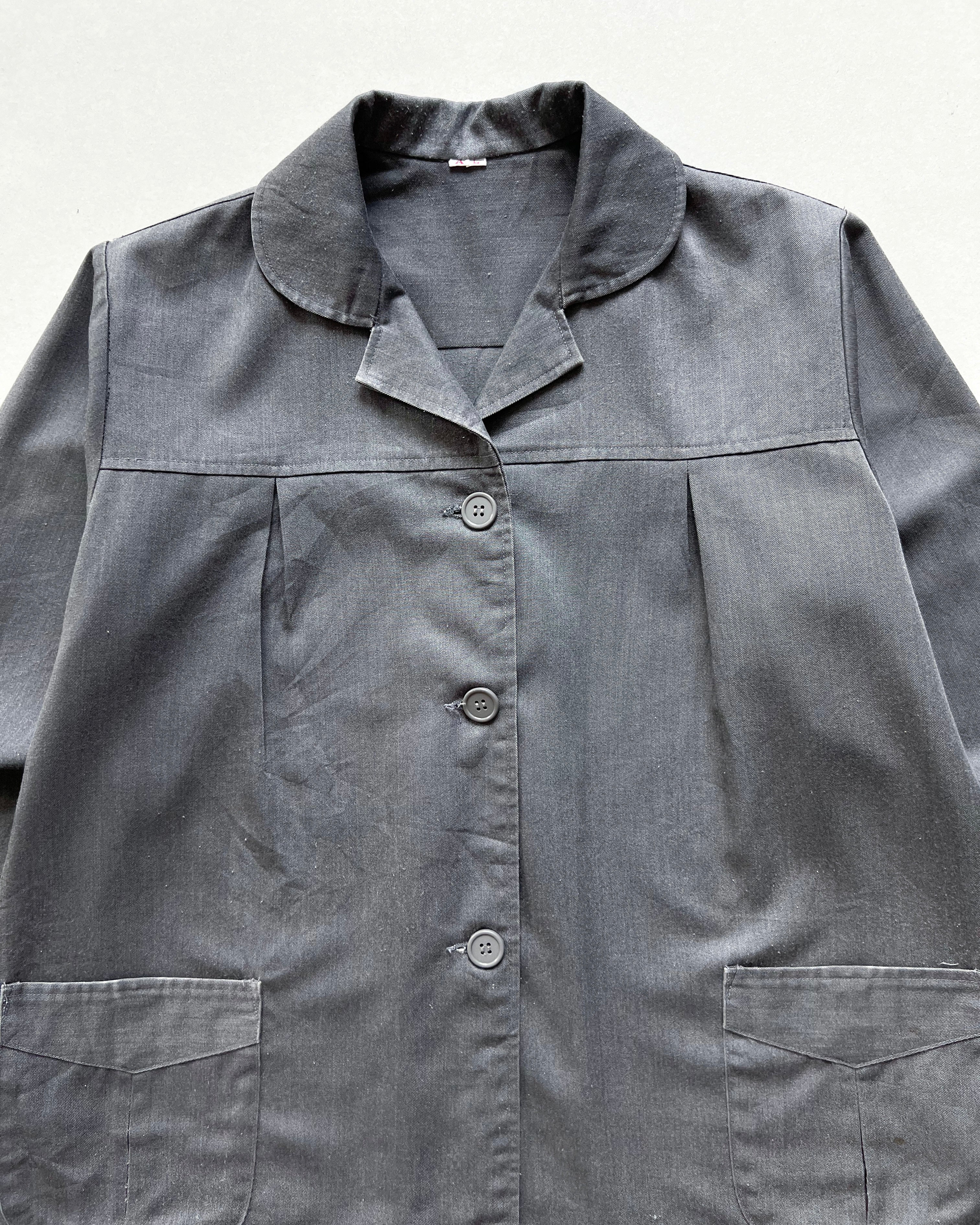 1960S JAPANESE OPEN COLLAR RAYON WORK JACKET (M)