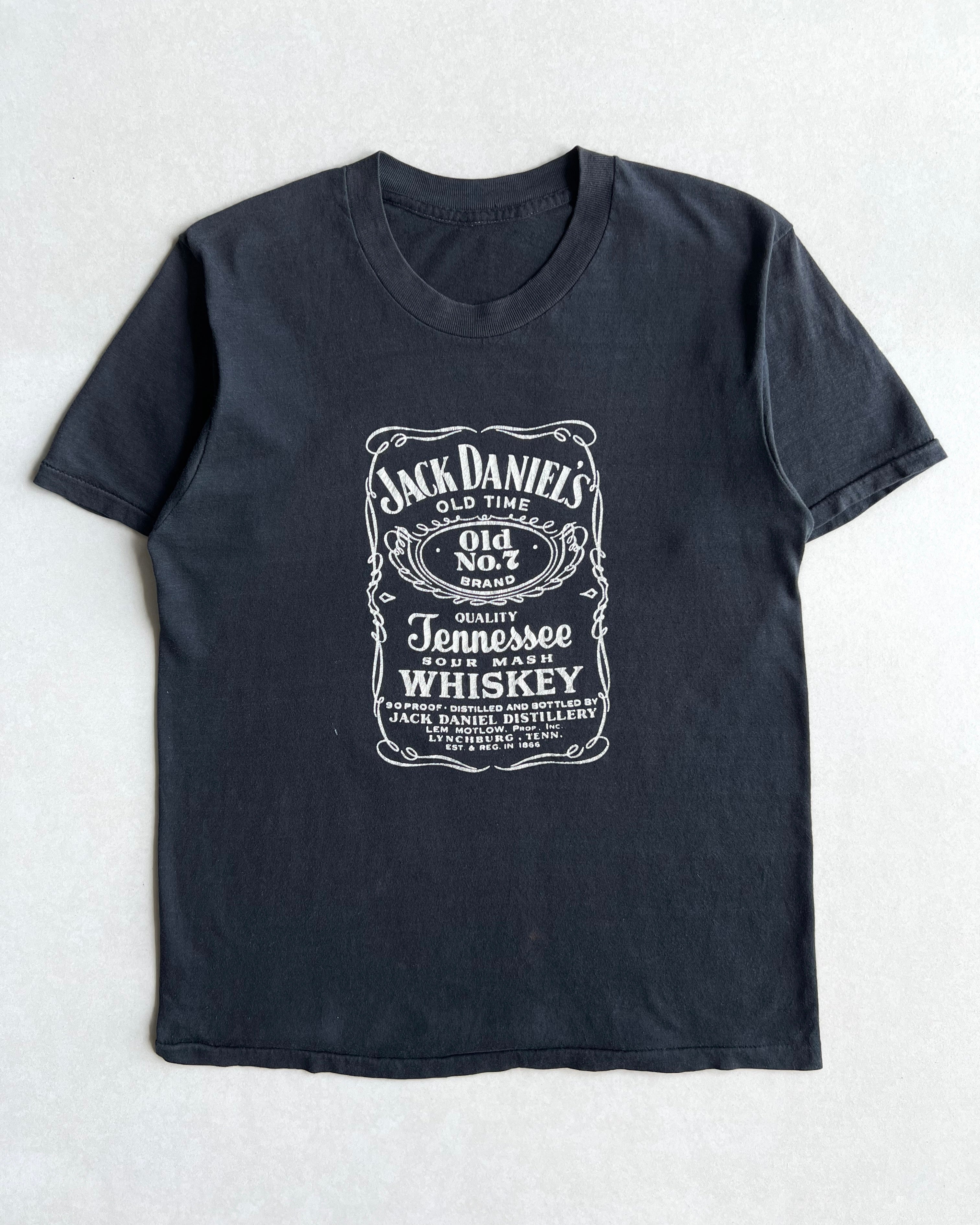 1980S 'JACK DANIELS WHISKET' SINGLE STITCH TEE (S/M)