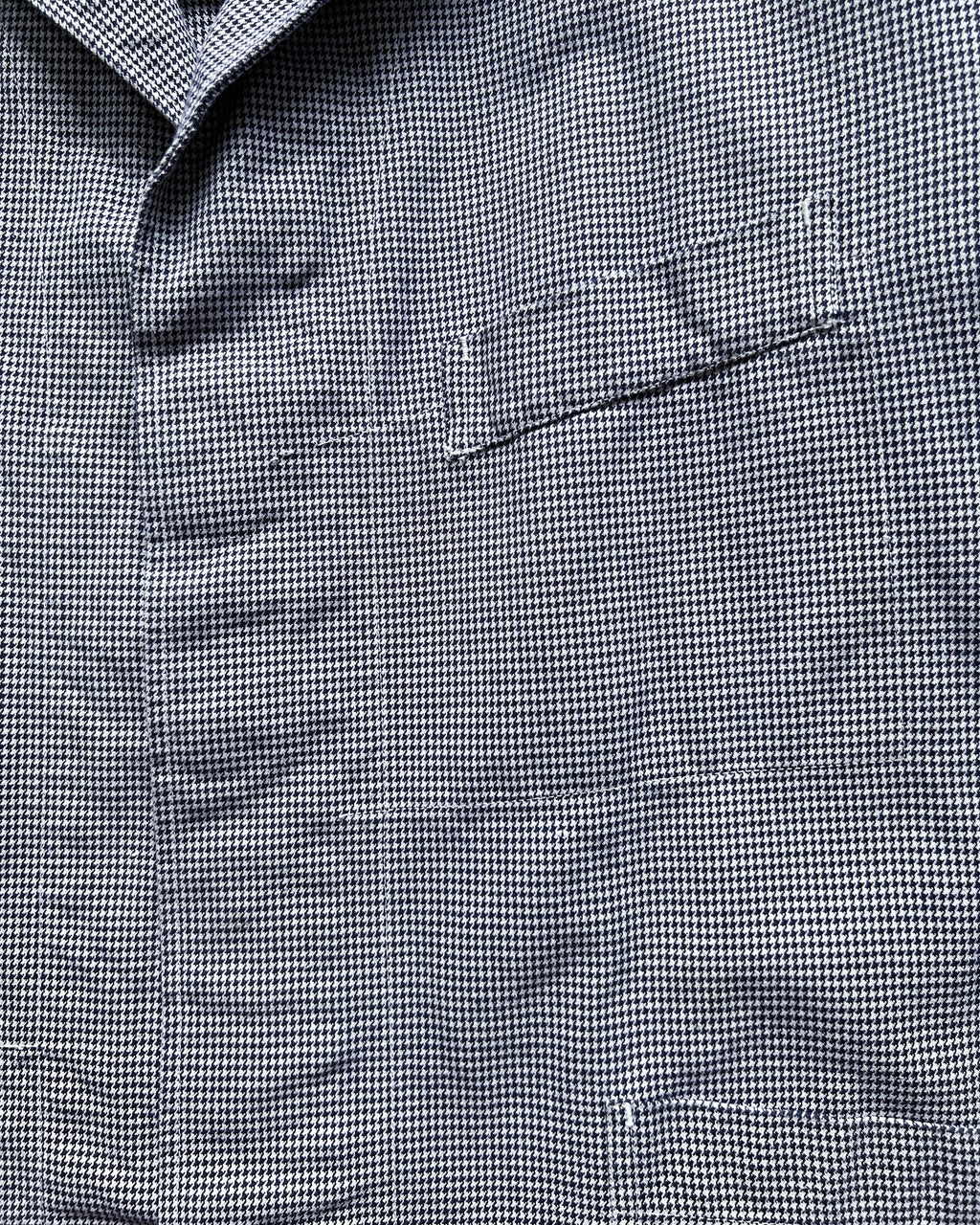 1960S BRAGARD FRENCH HOUNDSTOOTH SHORT SLEEVES SHIRT (L)