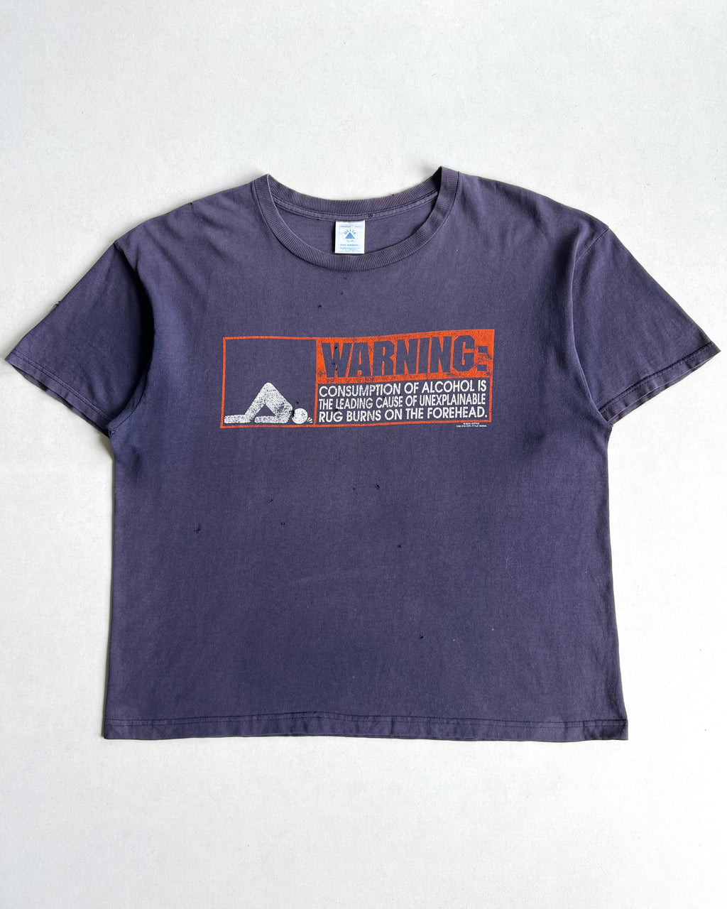 2000S FADED 'ALCOHOL DRUNK' DISTRESS TEE (L)