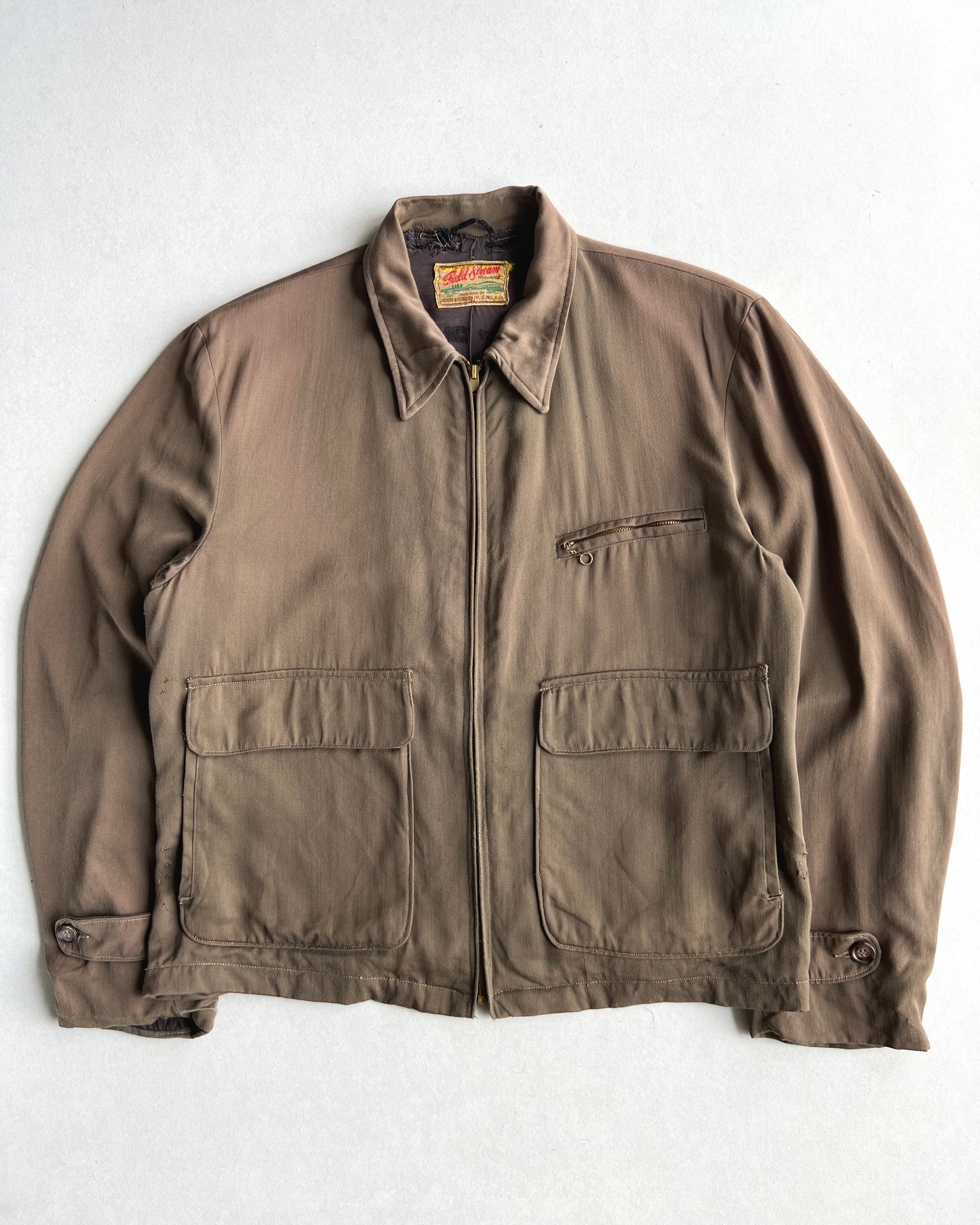 1950S FIELD STREAM RAYON GABARDINE JACKET (L) – exaghules