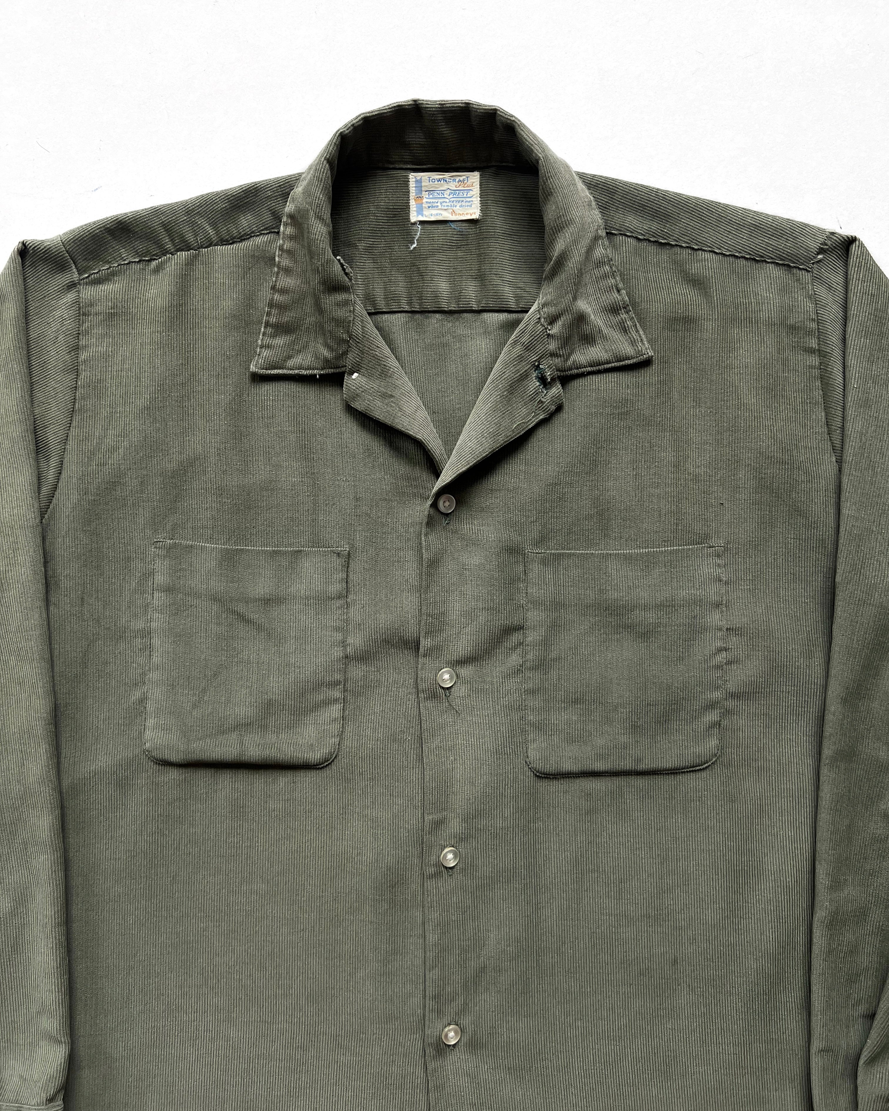 1960S TOWNCRAFT PENNEYS CORDUROY SHIRT (L)