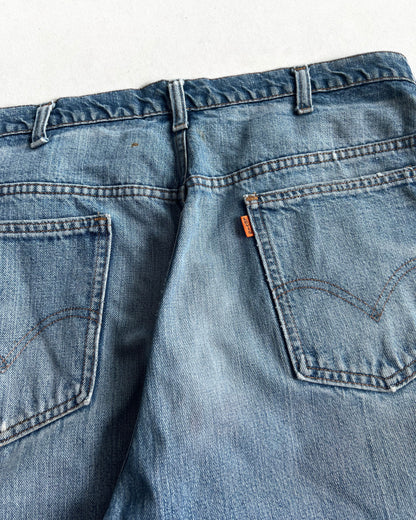 1970S FADED WASHED LEVI'S 646 BOOTCUT JEANS (37X29)