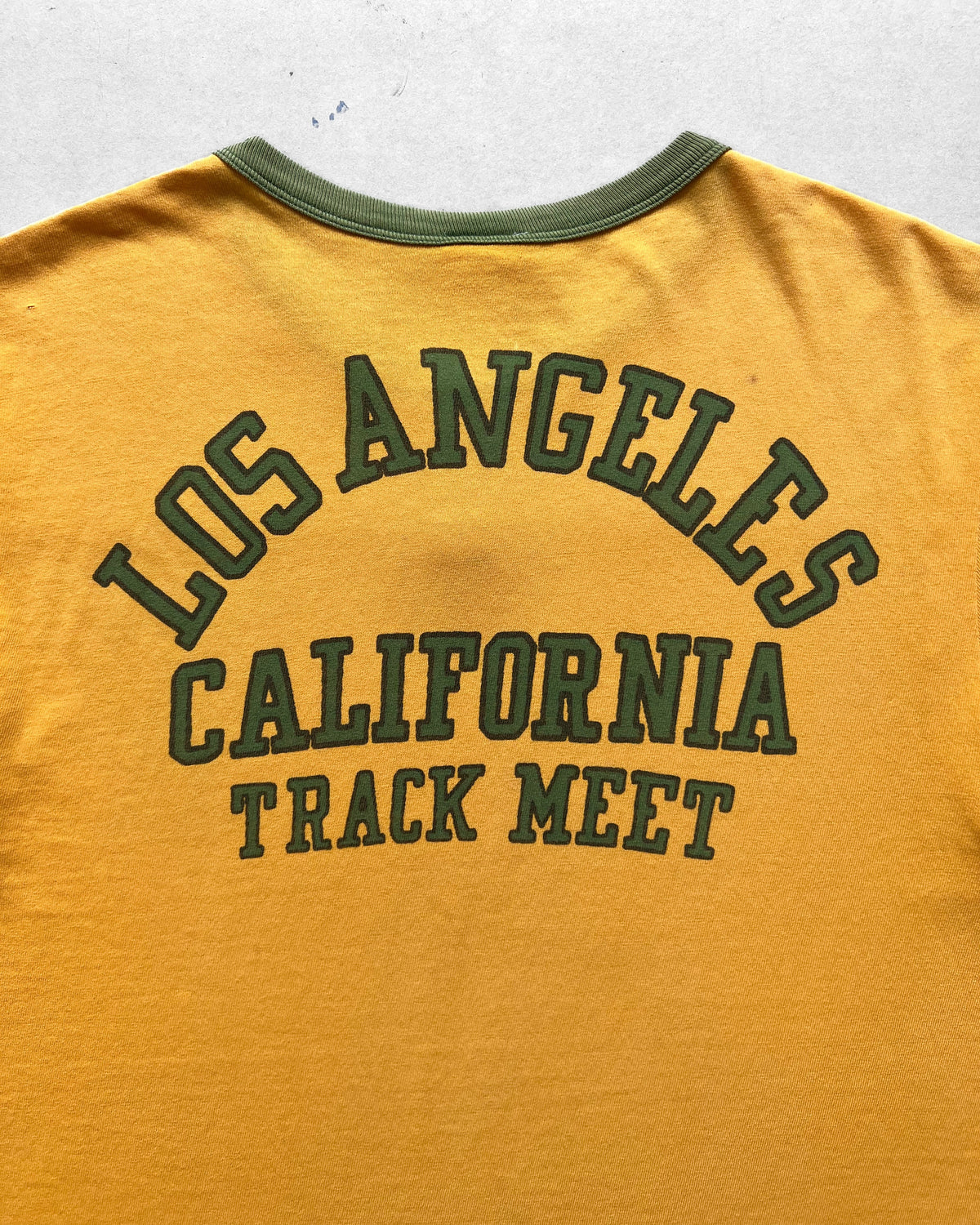 1980S 'LA CALIFORNIA TRACK MEET' RINGER TEE (M)