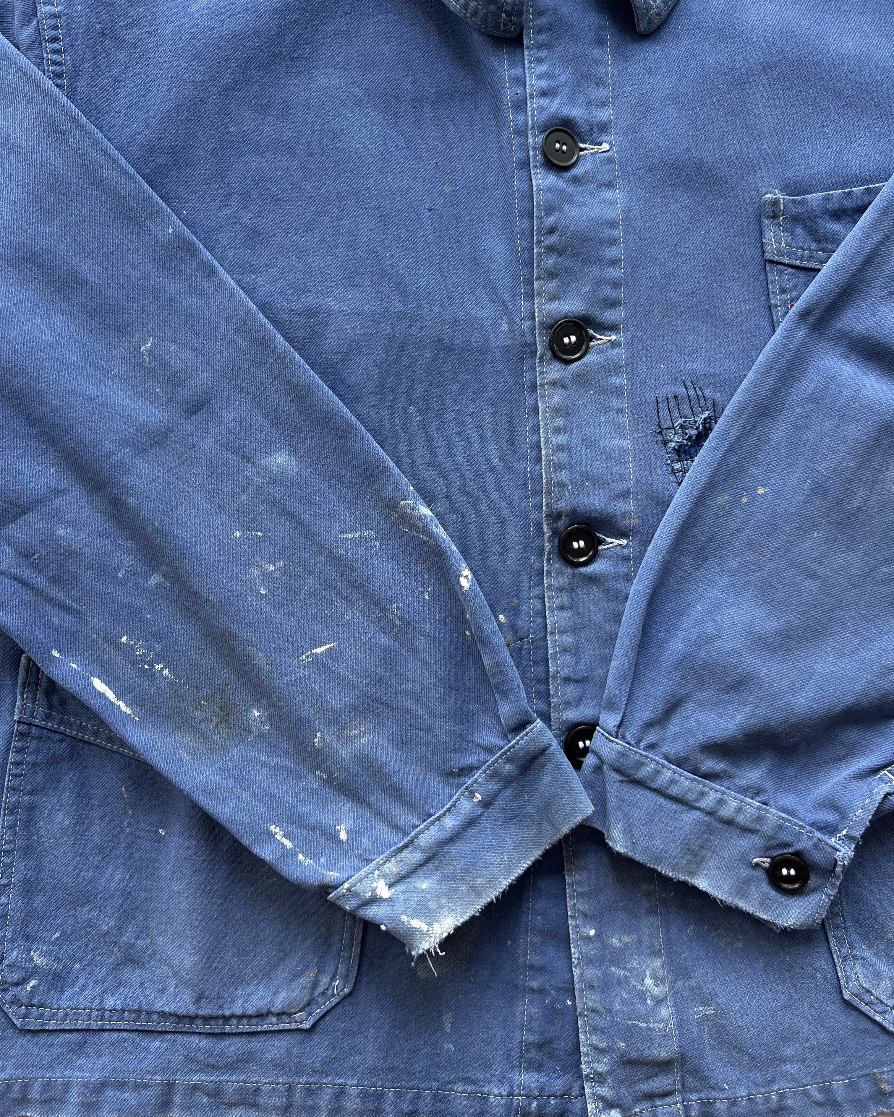 1940S LE FORT-BEAU FRENCH V POCKET CHORE JACKET (XL)