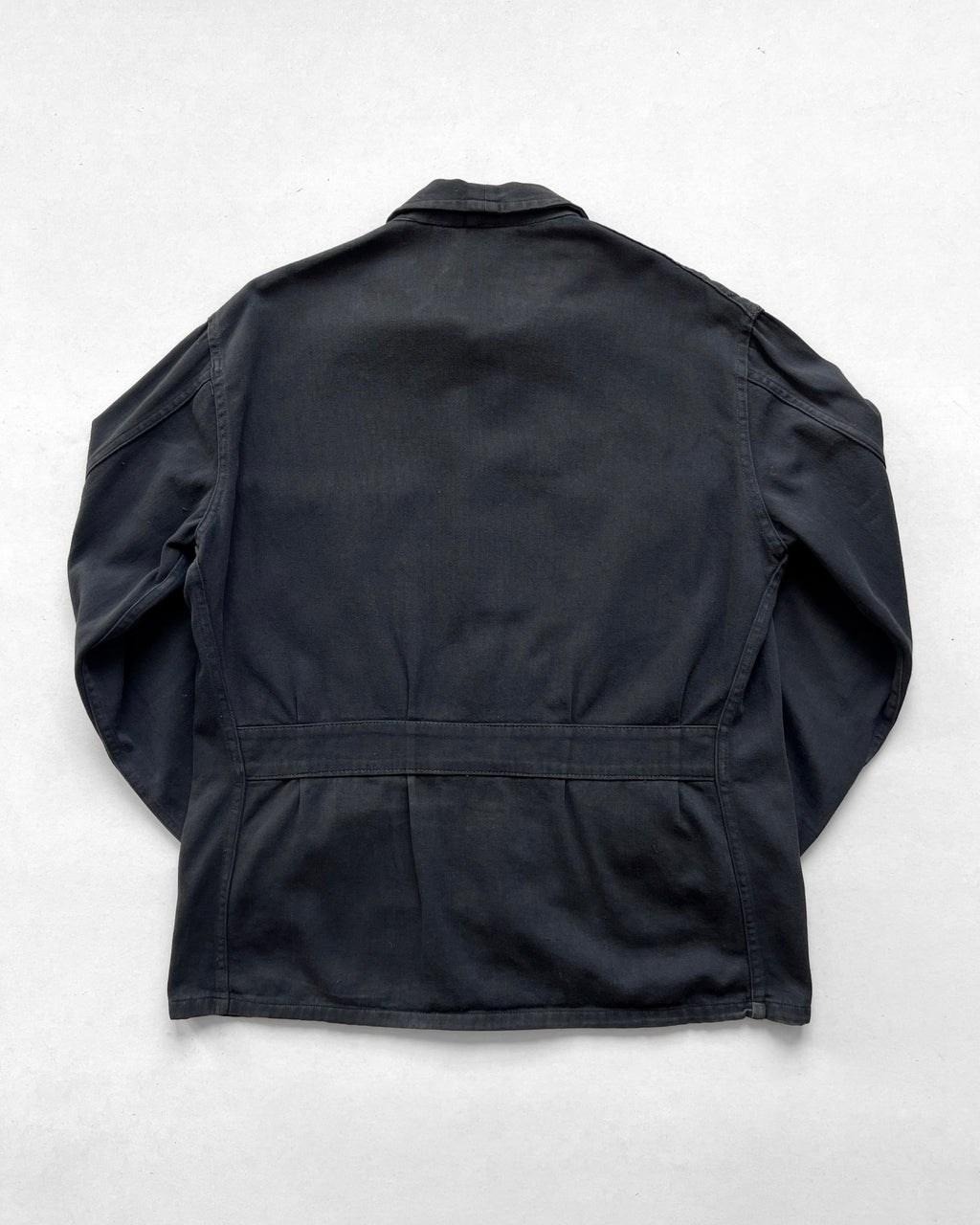 1970S FADED BLACK FRENCH WORK JACKET (L)