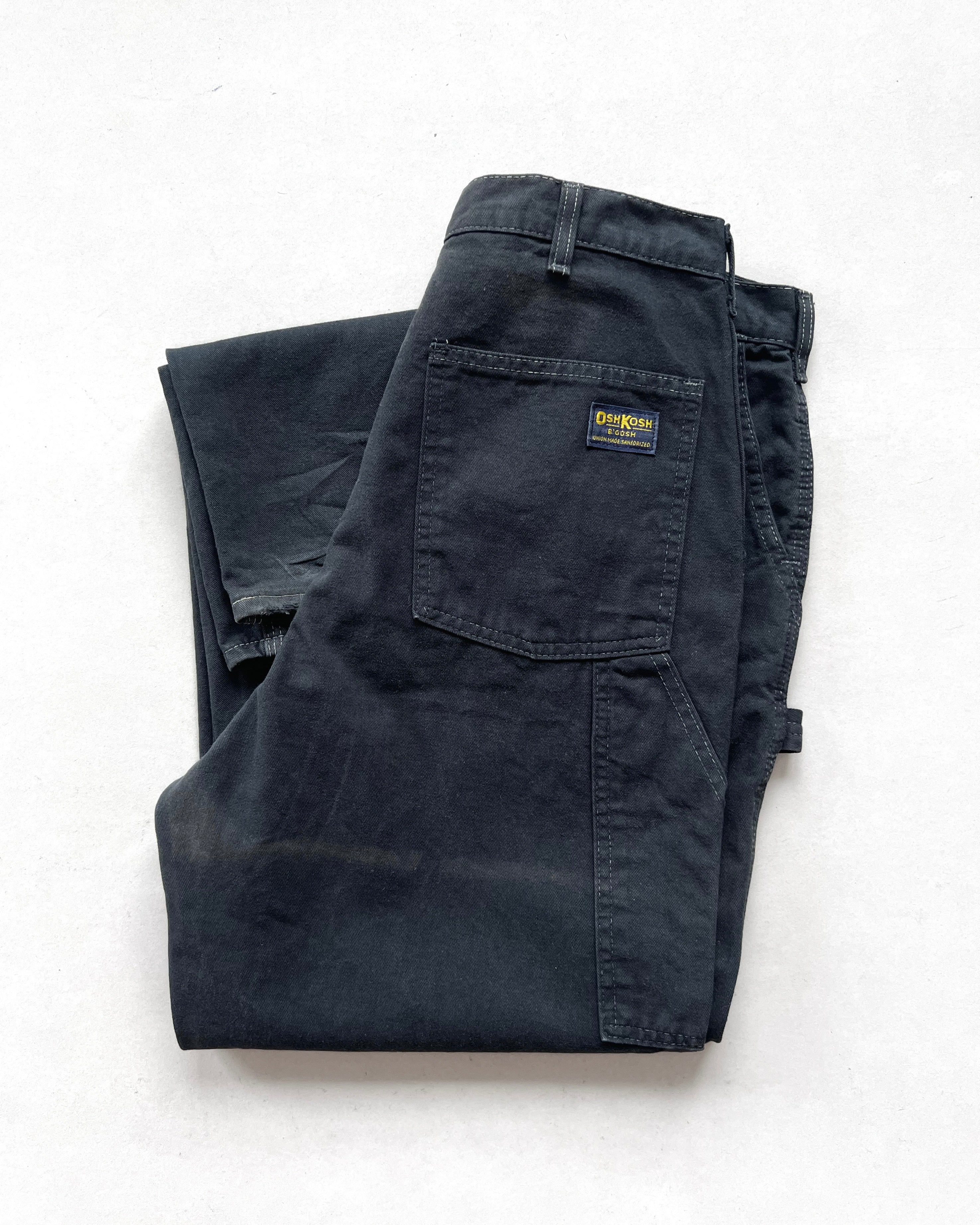 1970S BLACK OSHKOSH B'GOSH CARPENTER PANTS (34)