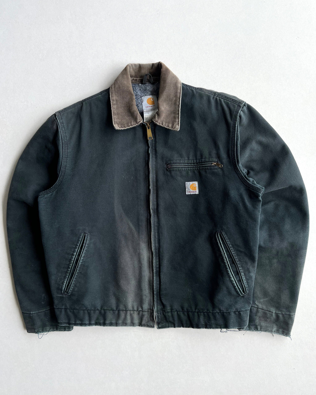SUN FADED BLACK CARHARTT DETROIT WORK JACKET (M/L)