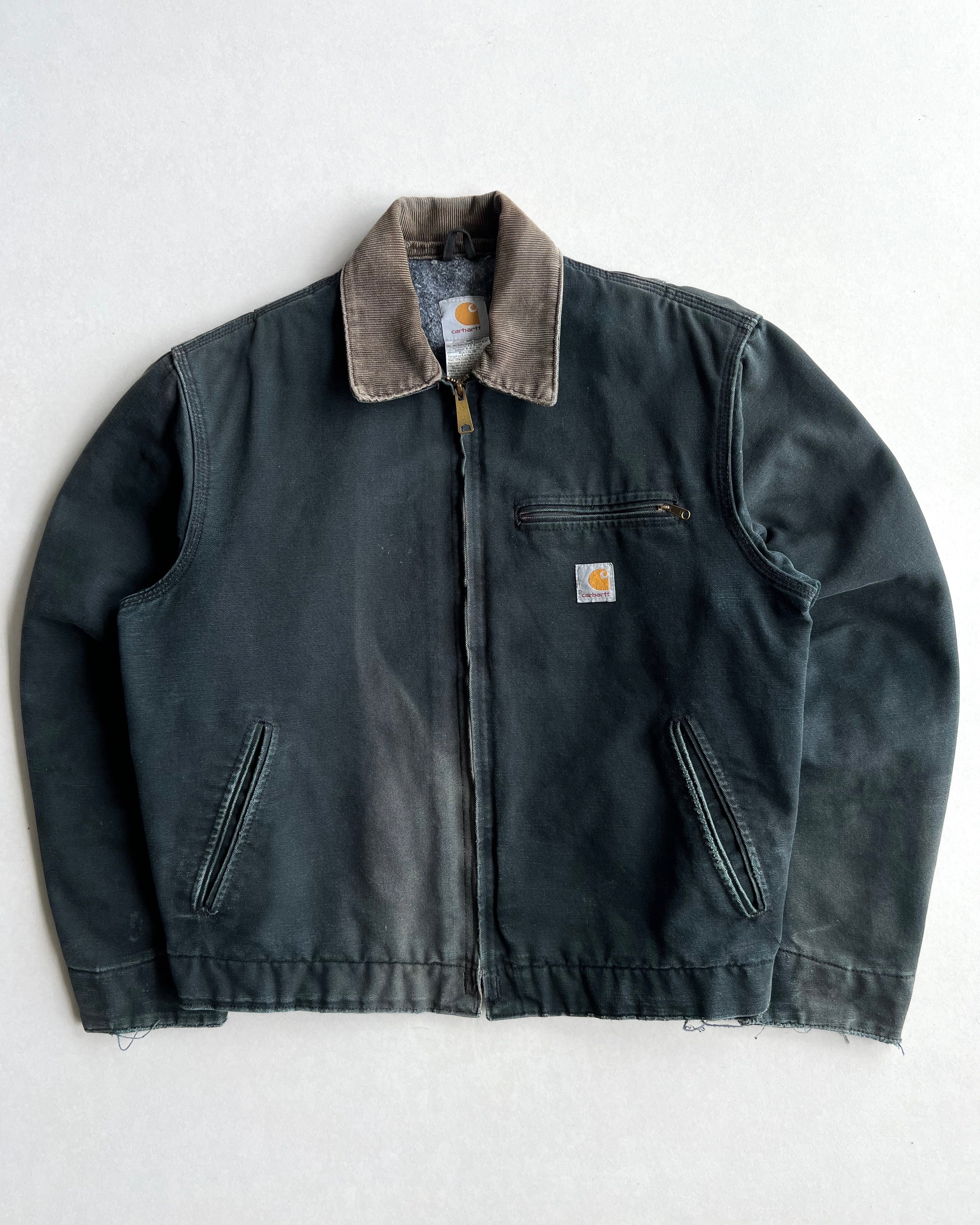 SUN FADED BLACK CARHARTT DETROIT WORK JACKET (M/L)