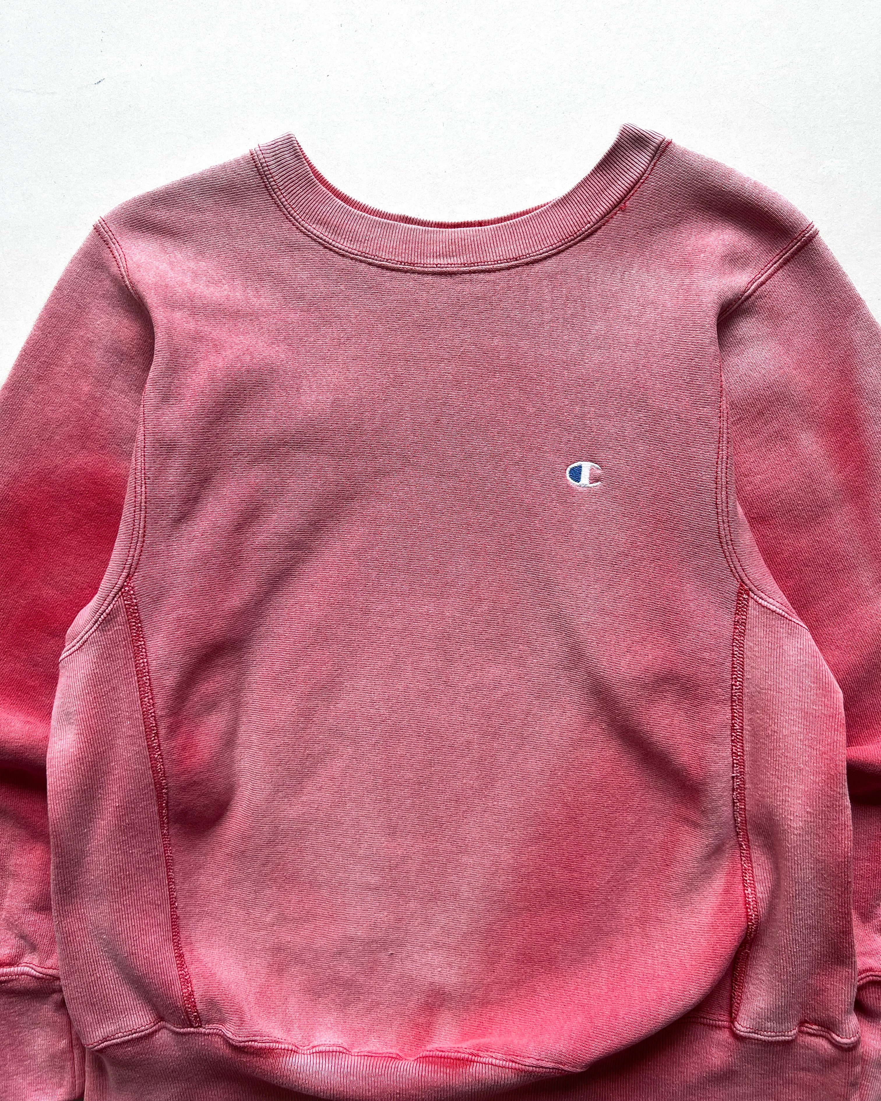 1980S SUN FADED RED CHAMPION REVERSE WEAVE SWEATSHIRT (S)