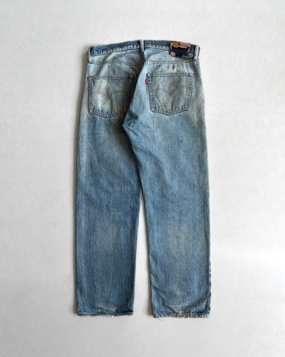 1970S LEVI'S 501 REDLINE SELVEDGE DISTRESSED JEANS (34)