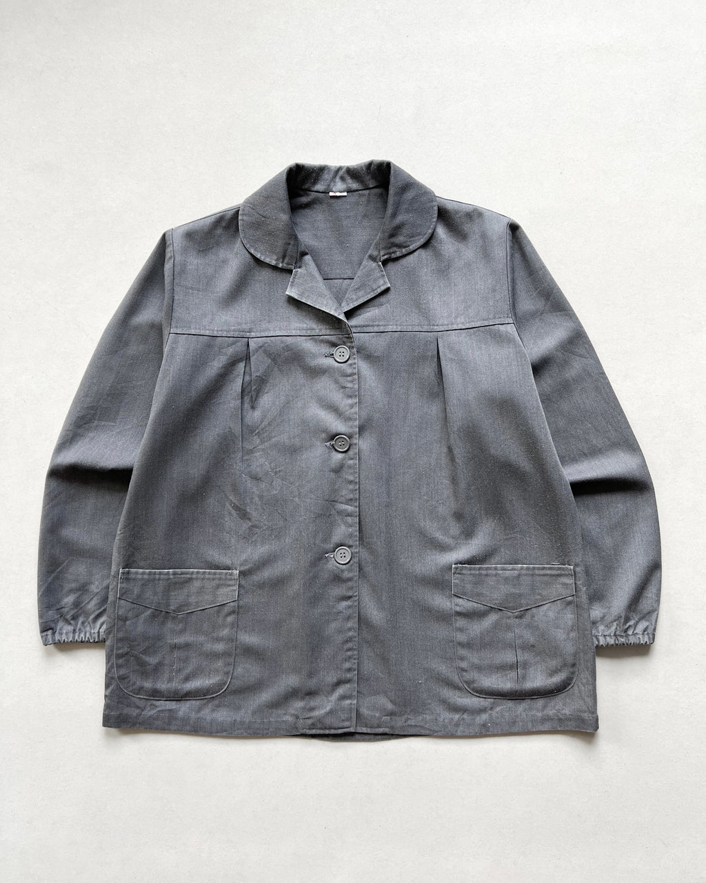 1960S JAPANESE OPEN COLLAR RAYON WORK JACKET (M)