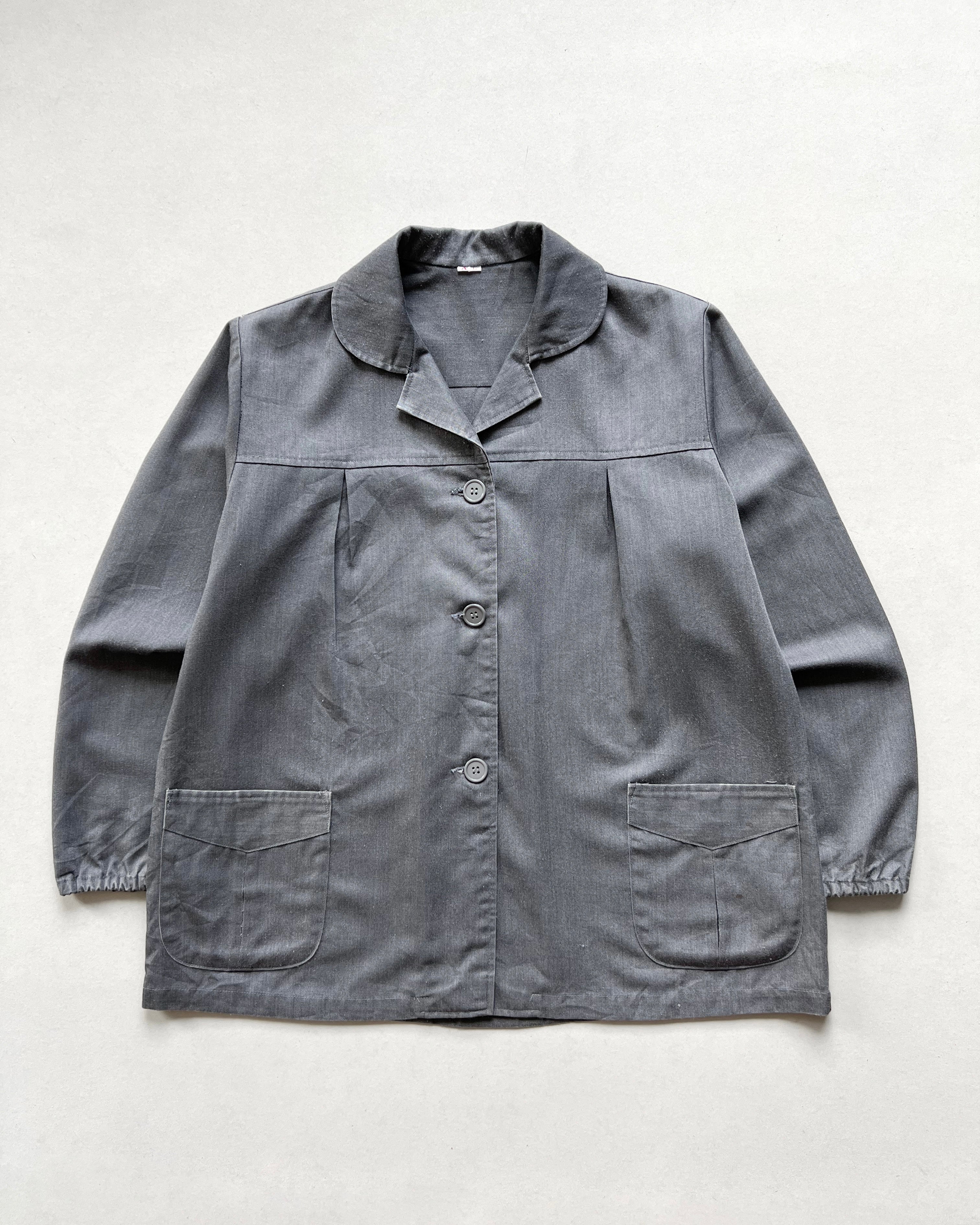 1960S JAPANESE OPEN COLLAR RAYON WORK JACKET (M)