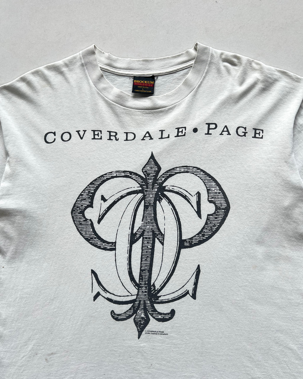 1993 COVERDALE/PAGE JAPAN TOUR BROCKUM TEE (L)