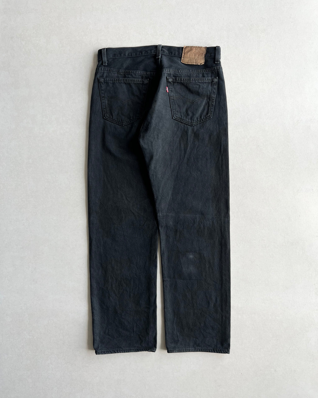 1980S OVERDYED BLACK LEVI'S 501 JEANS (32X29)